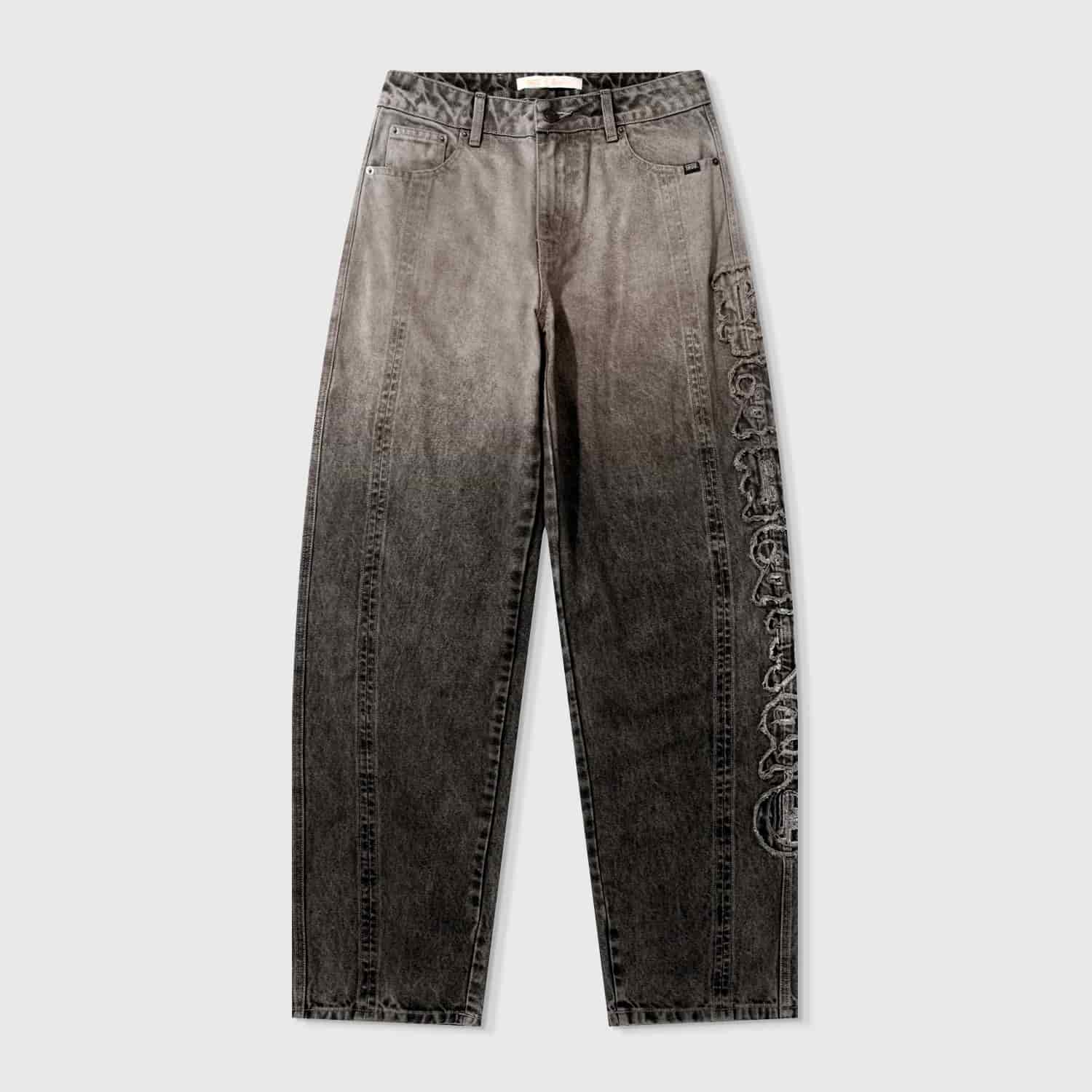 Barrel Denim Pants - Washed Black - miniatura 5