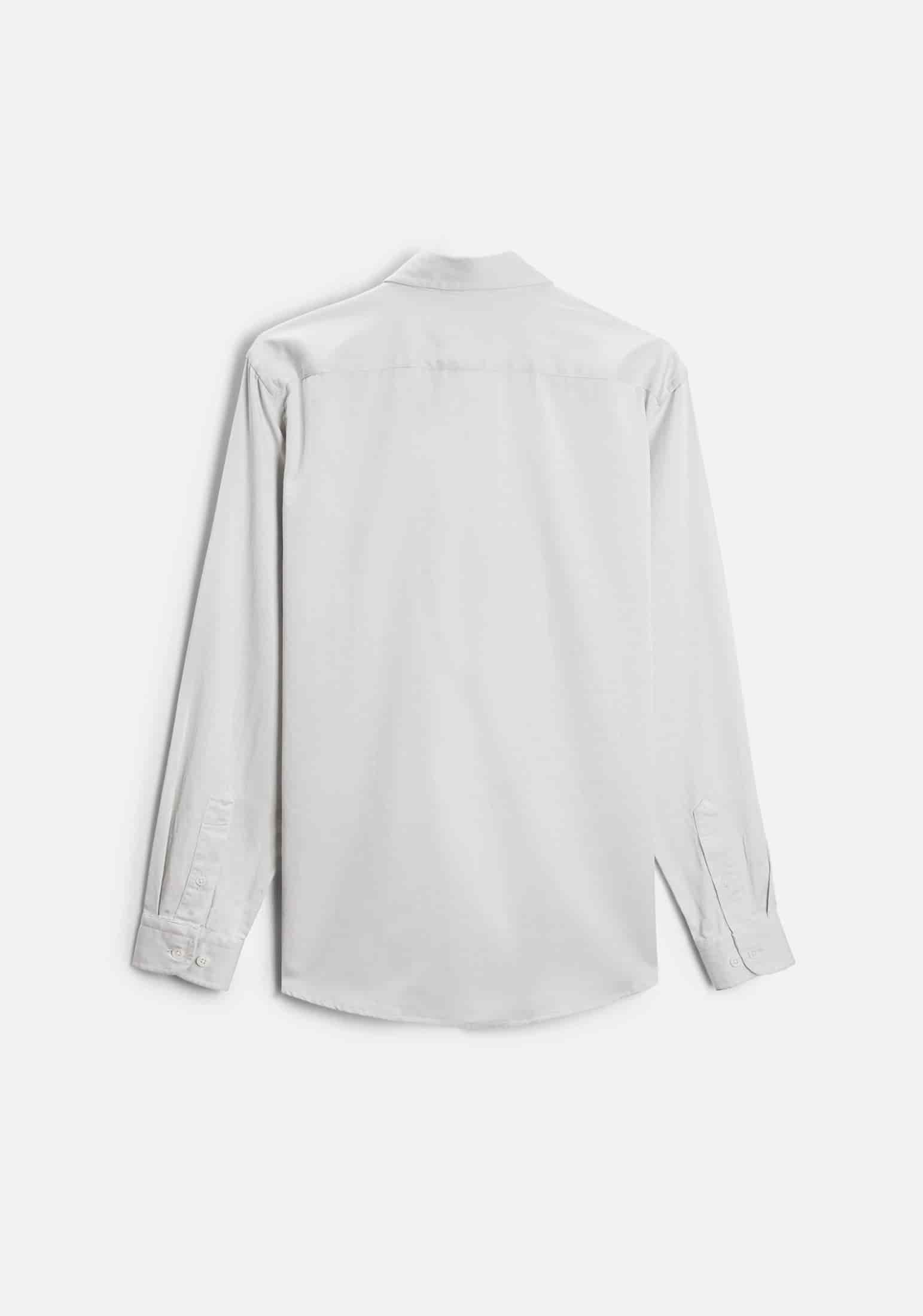 Camisa H CI Hamilton Tencel Gris Claro - miniatura 5