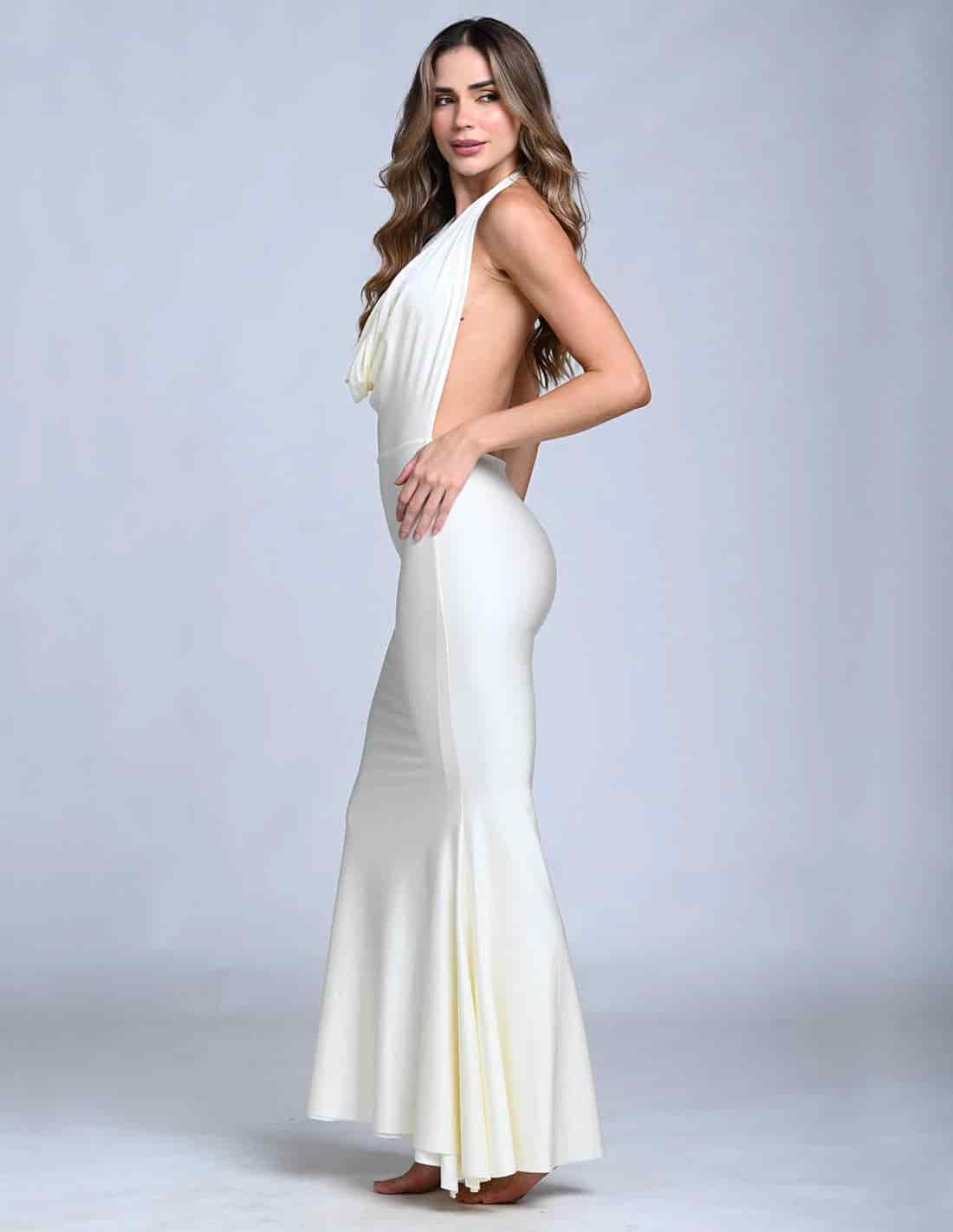 Vestido Eris Marfil - miniatura 3