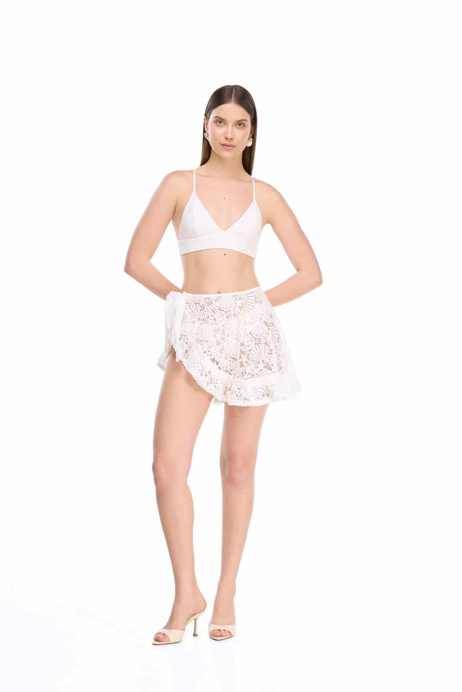 AZURE WRAP SKIRT WHITE - miniatura 1