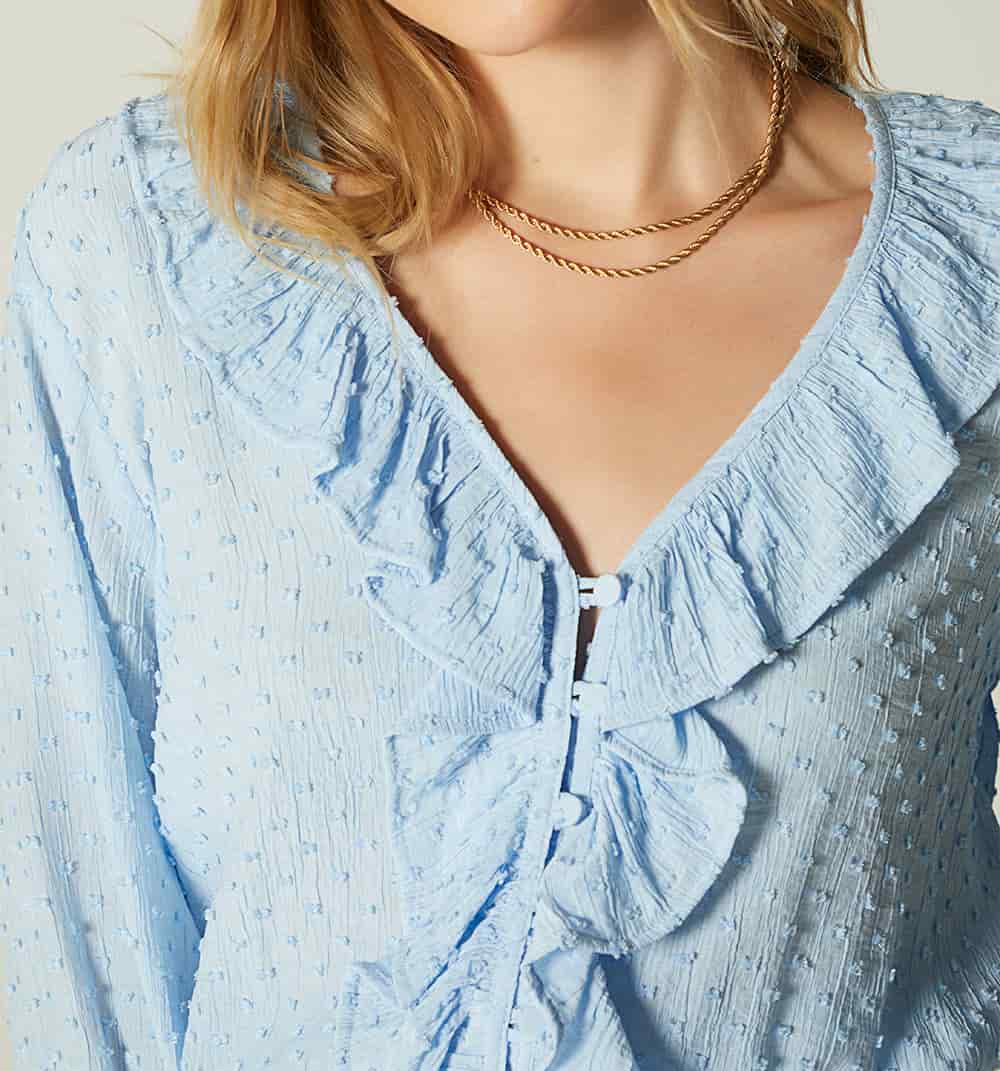 Blusa  manga 3/4  con fajon - miniatura 3