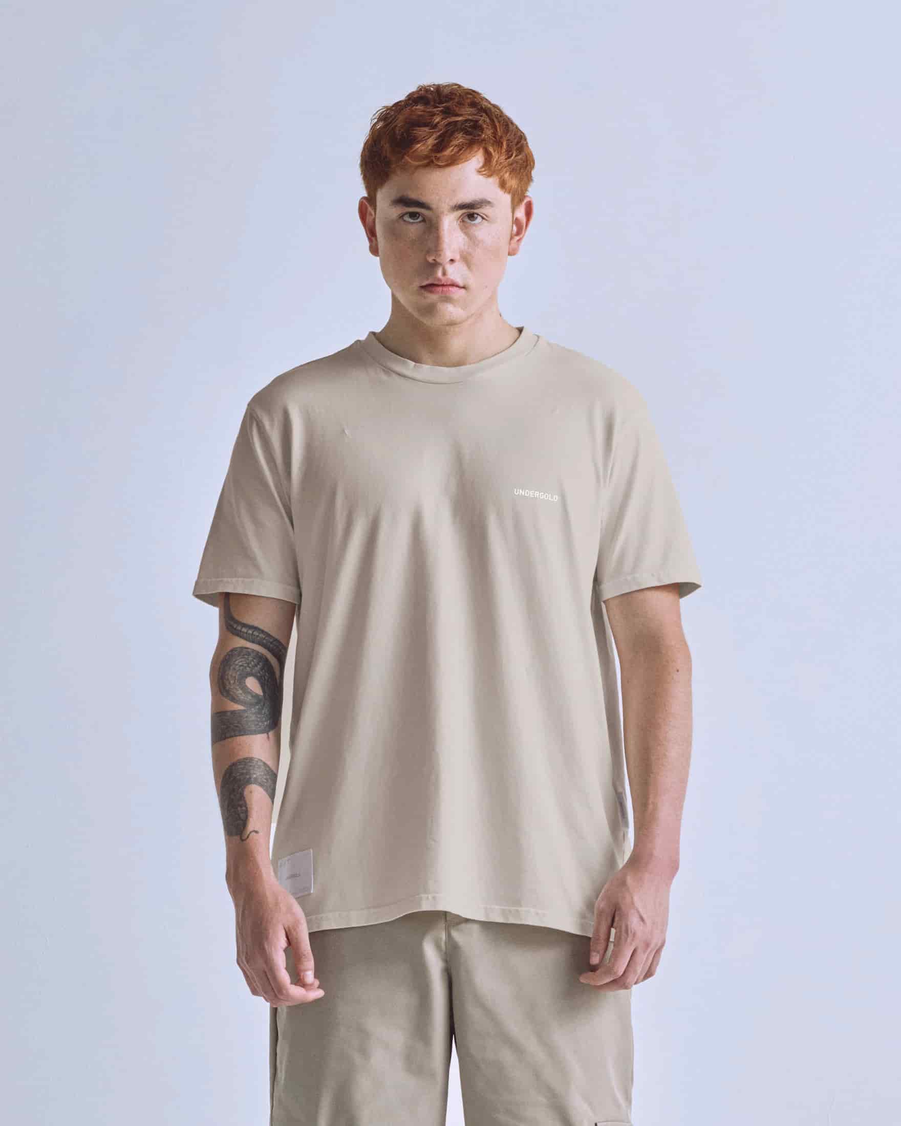 Basics Tiny Logo Regular Fit T-shirt Cream - miniatura 2