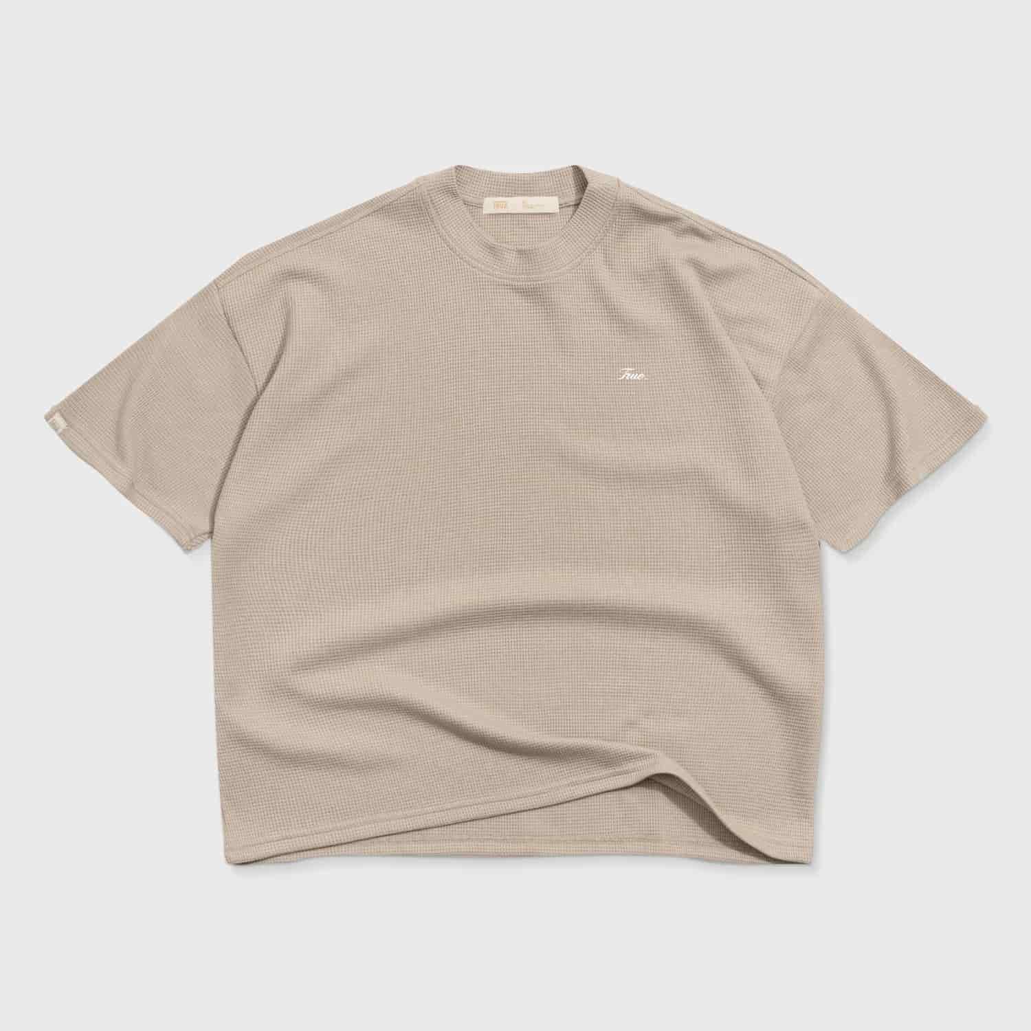 Textured Boxy Tee - Sand - miniatura 2