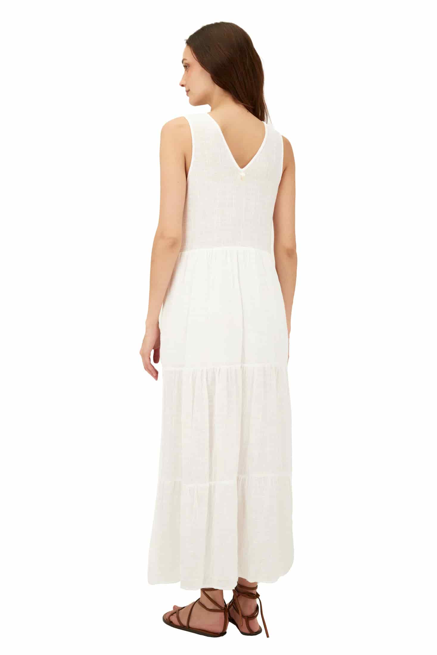 Textured Eco White Enlight Dress - miniatura 2