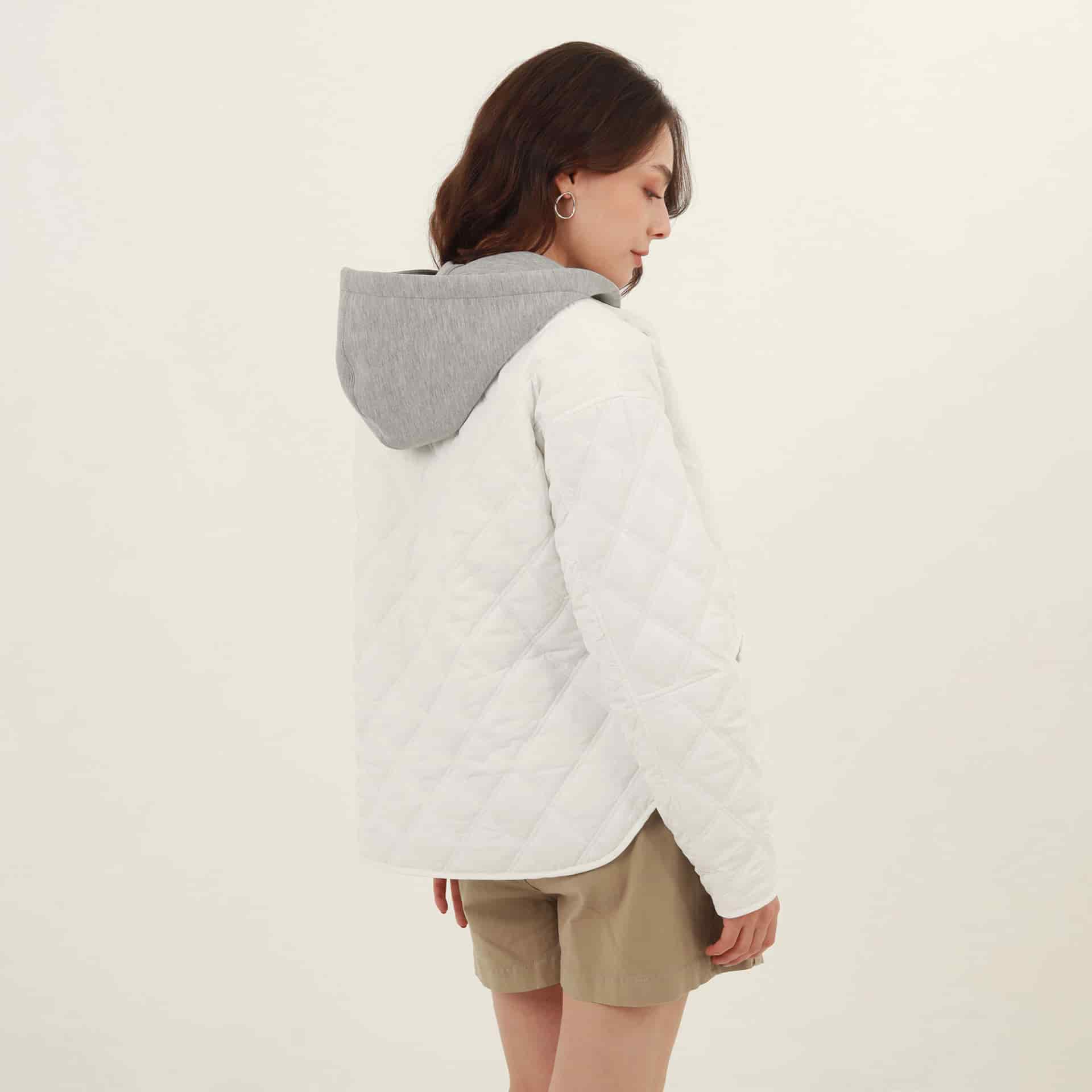 Chaqueta acolchada cuello redondo con capucha y pieza separable - miniatura 5