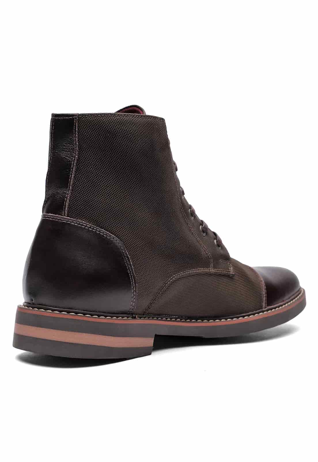 Botas cafes en lona y cuero - miniatura 6