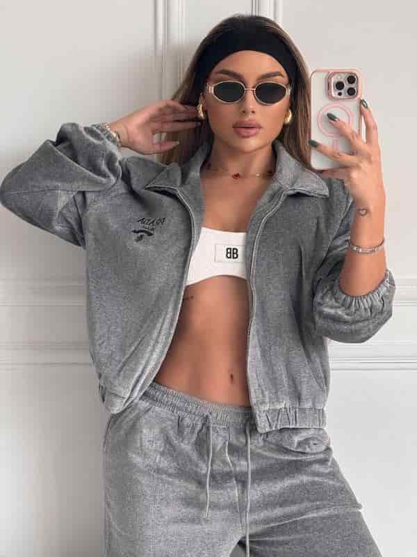 CONJUNTO PRADA GRIS TELA TOALLA - miniatura 1
