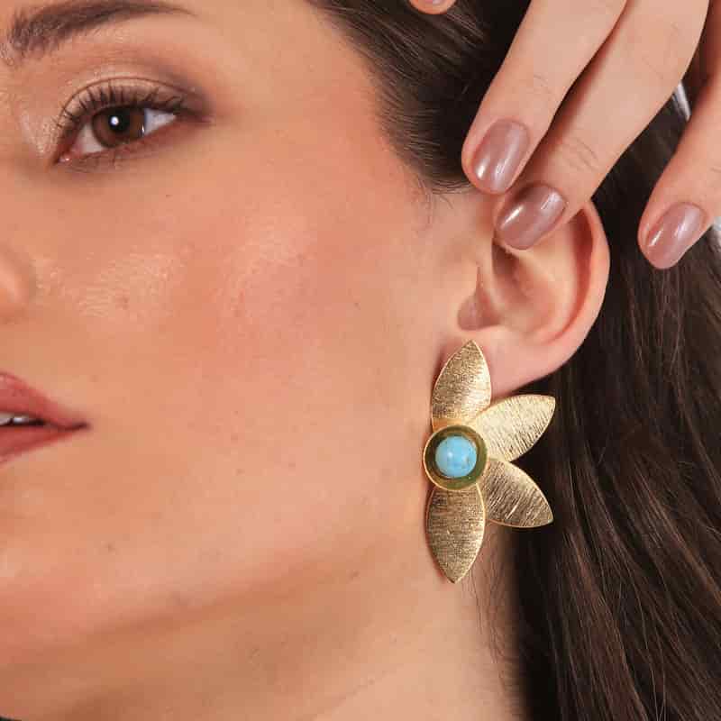 Agata Flower Earrings - miniatura 5