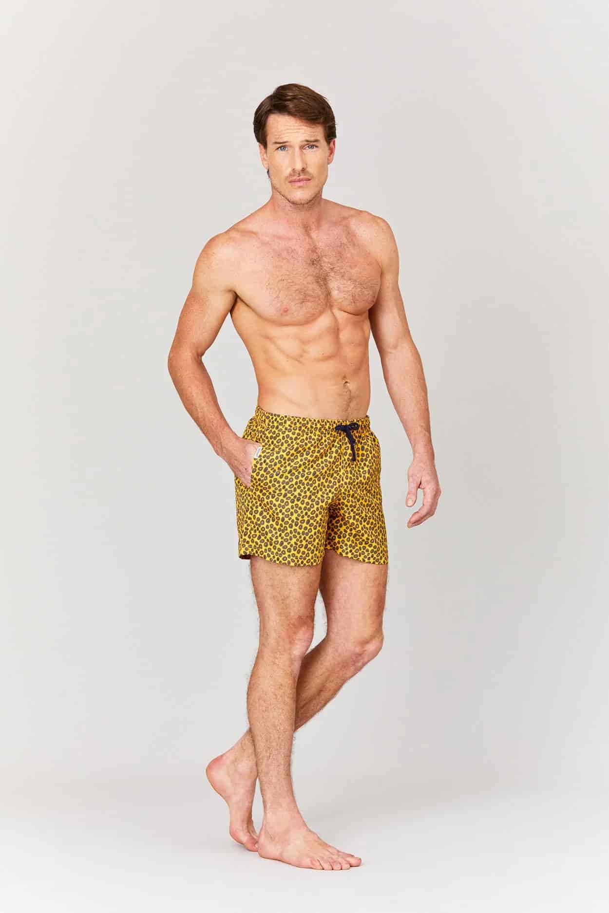 Men's octopus skin swim trunk yellow - miniatura 6