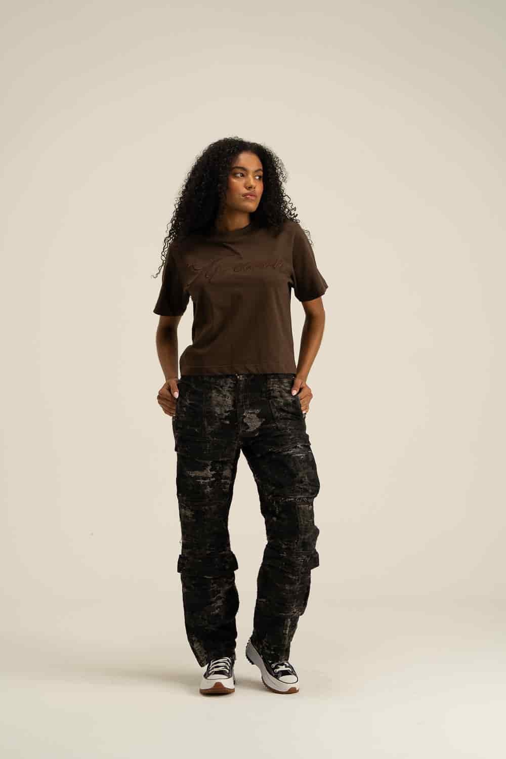 CRUX BROWN FEM CROP TOP - miniatura 1