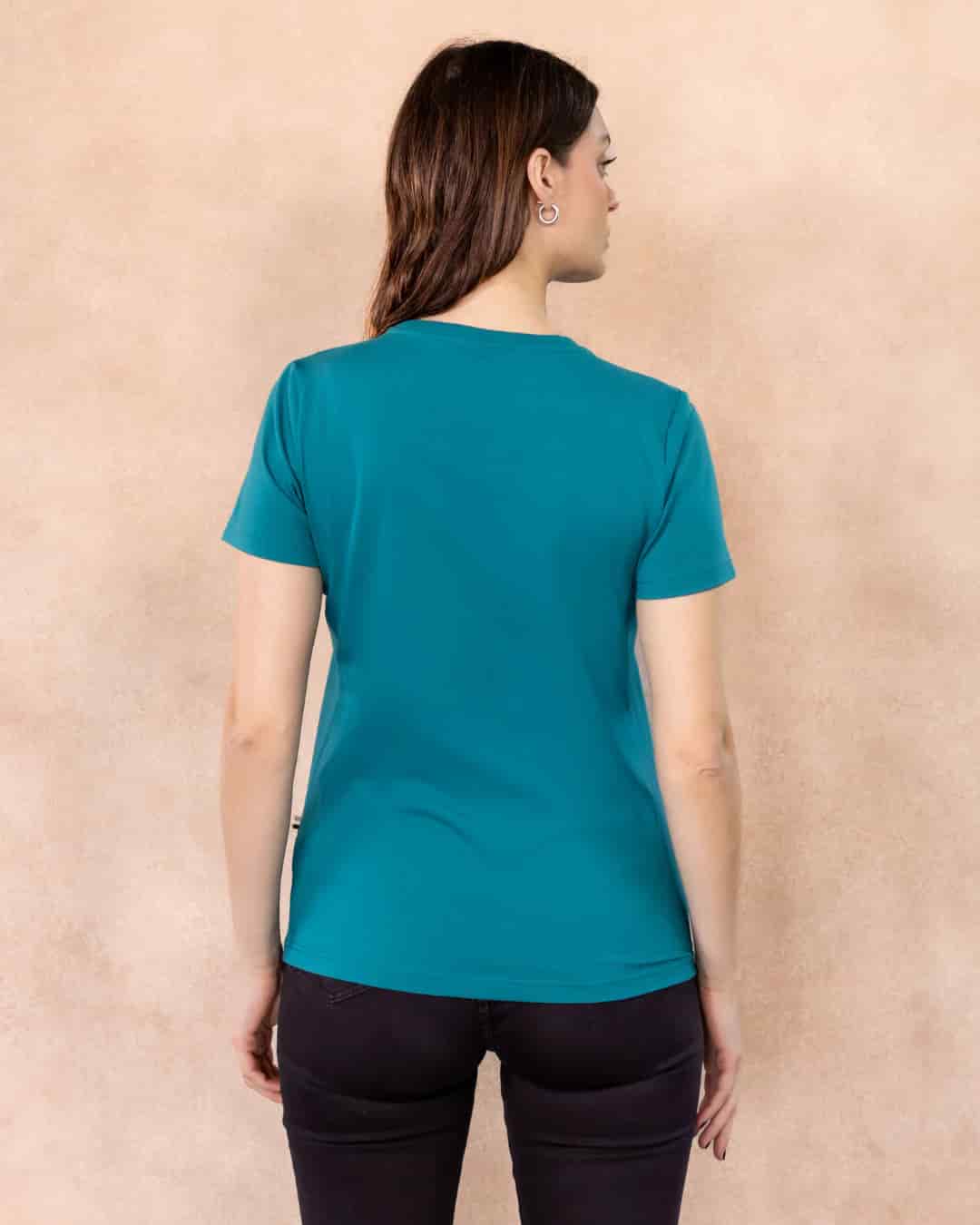 Camiseta Antimanchas de Mujer Verde Jade - Talla Regular - miniatura 3