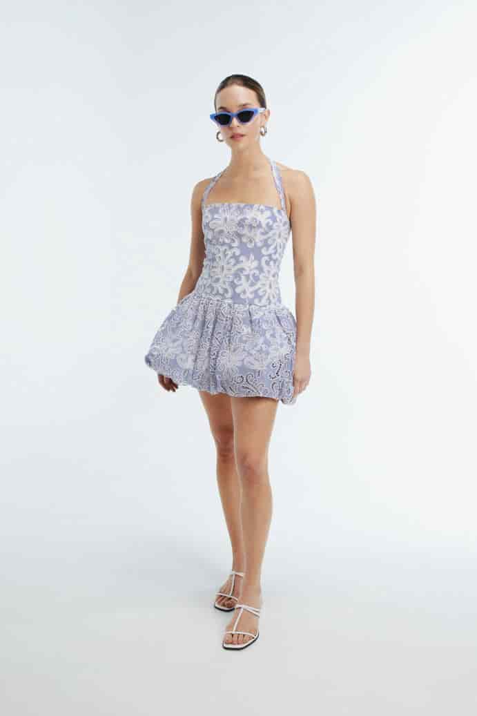 VICTORIA MINI DRESS BLUE - miniatura 1