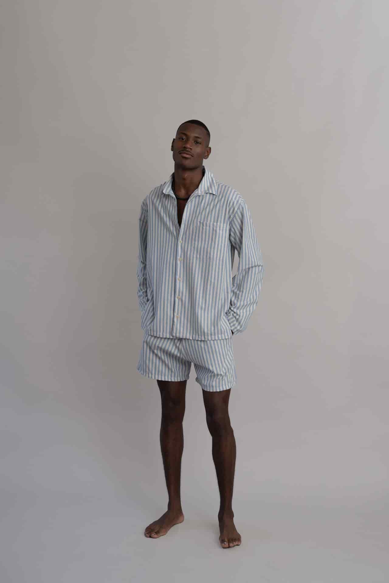 Camisa rayas celeste - miniatura 1