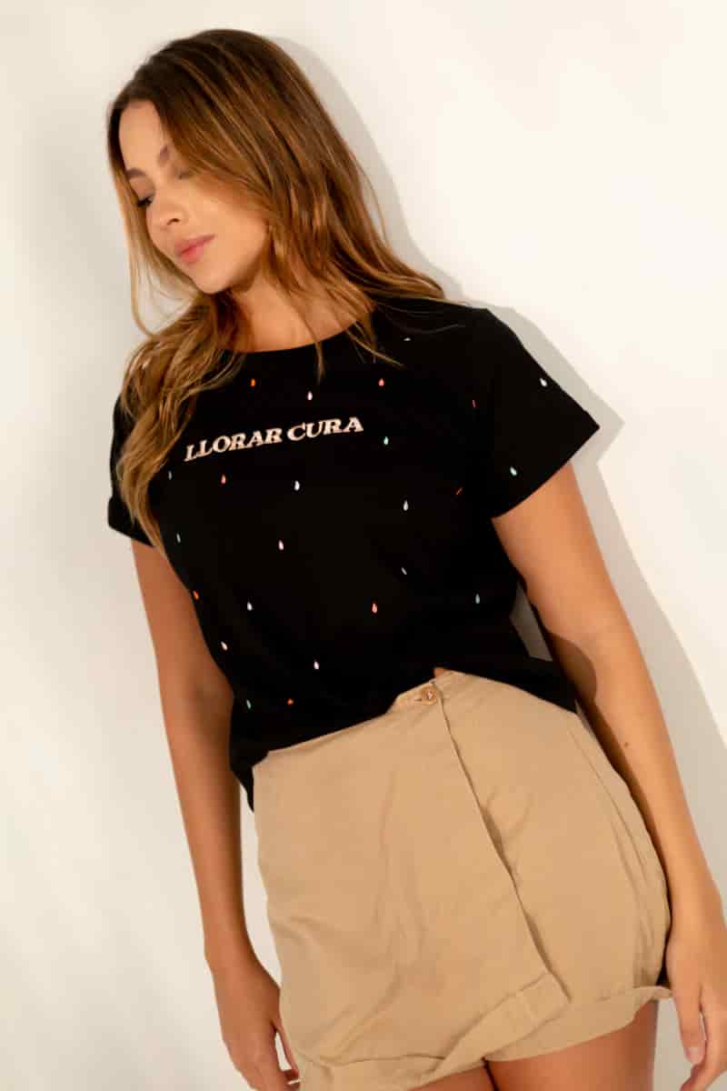 Llorar Cura Embroidered Oversized Tee - miniatura 2