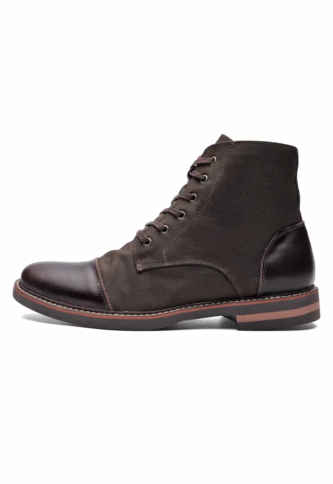Botas cafes en lona y cuero - miniatura 4