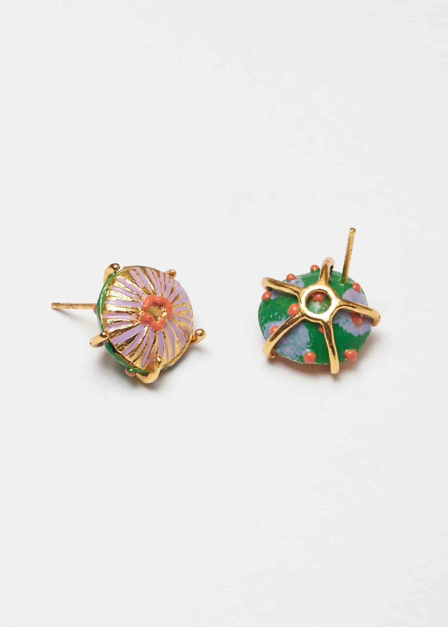 Aretes midi sombrerito verde - miniatura 2