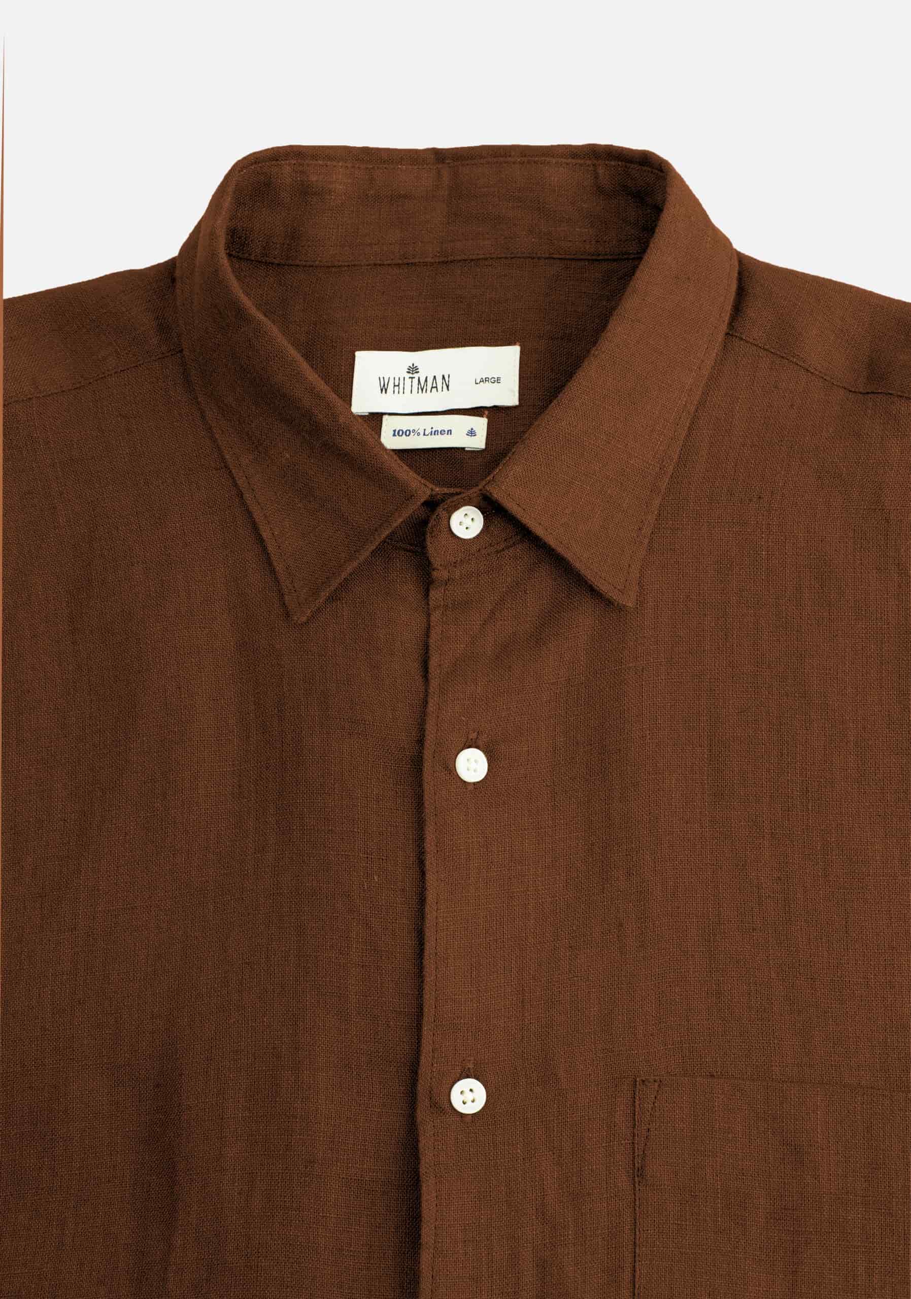 Camisa Lino Harlem Tabaco - miniatura 3