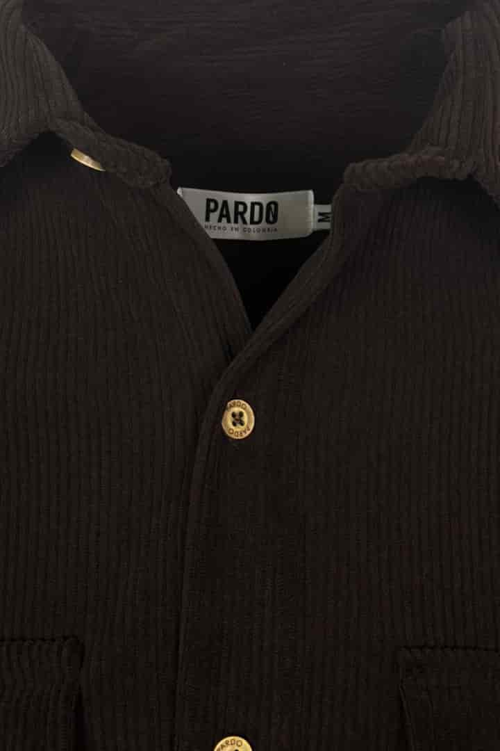 Camisa corduroy/pana café - miniatura 8