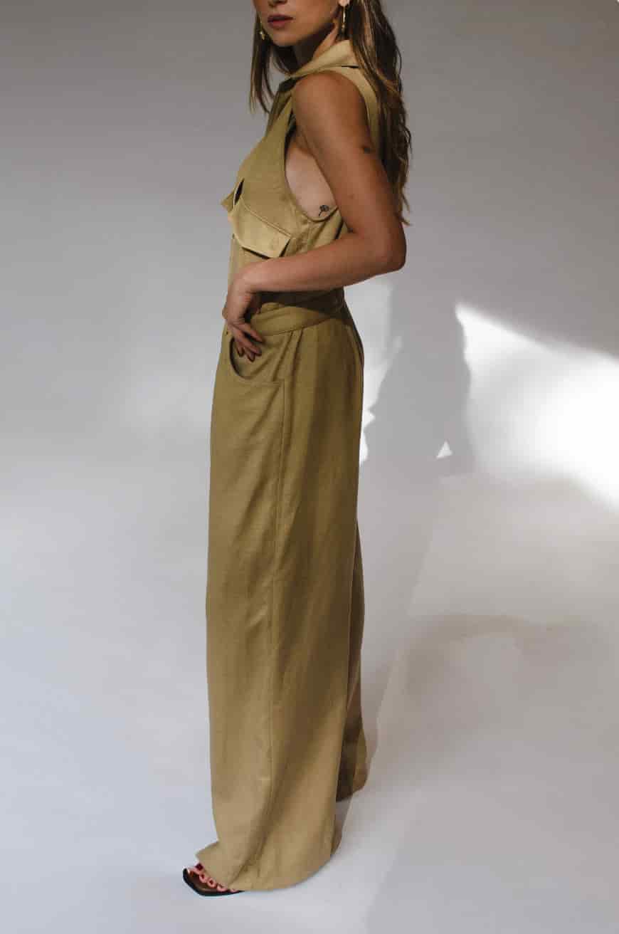 Jumpsuit Dune de tencel/algodón | Camel - miniatura 4
