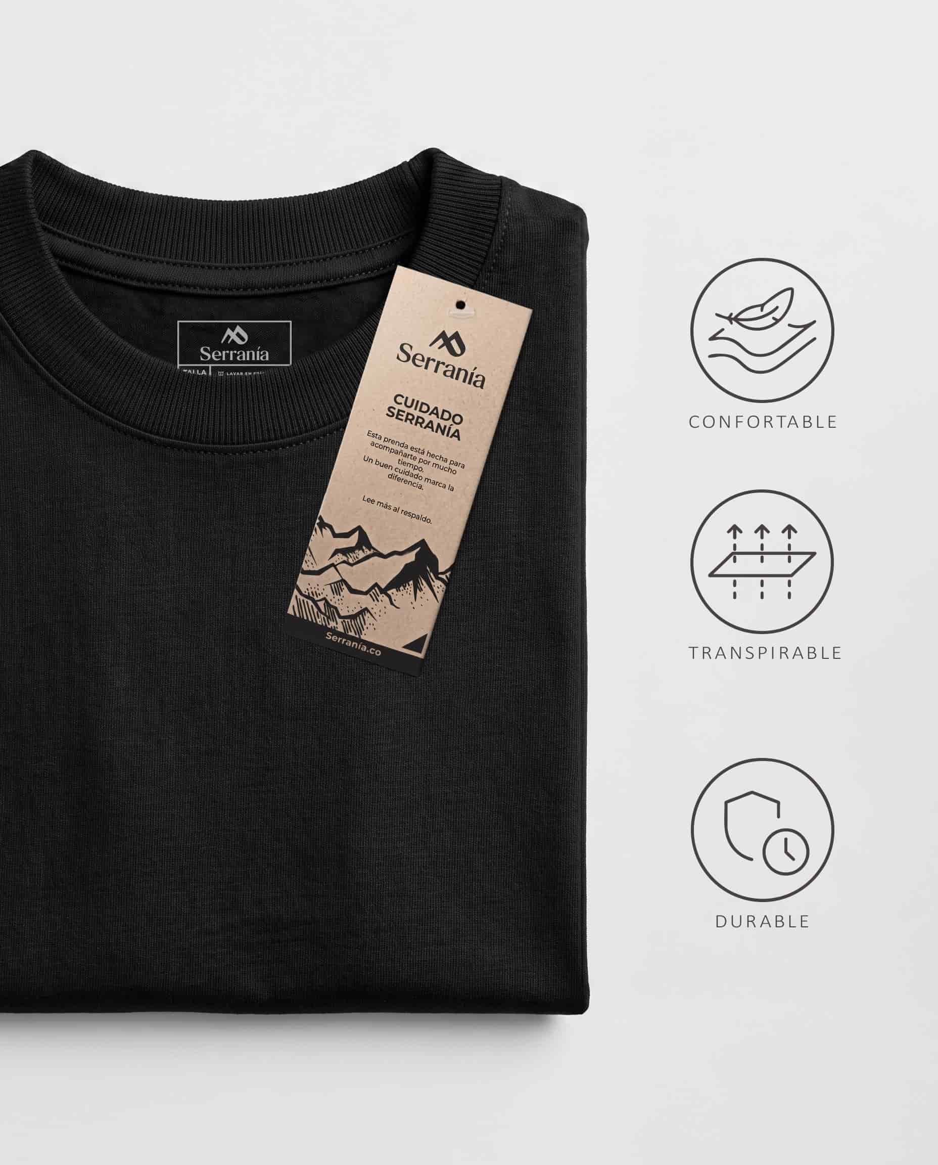 Camiseta Slim Fit Negra - miniatura 3