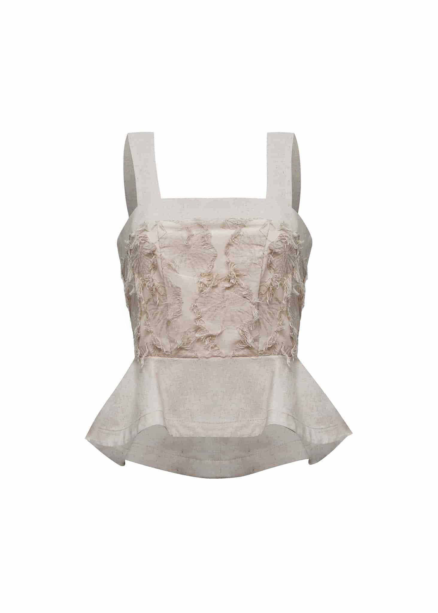 Blusa Fringed Sand - miniatura 1