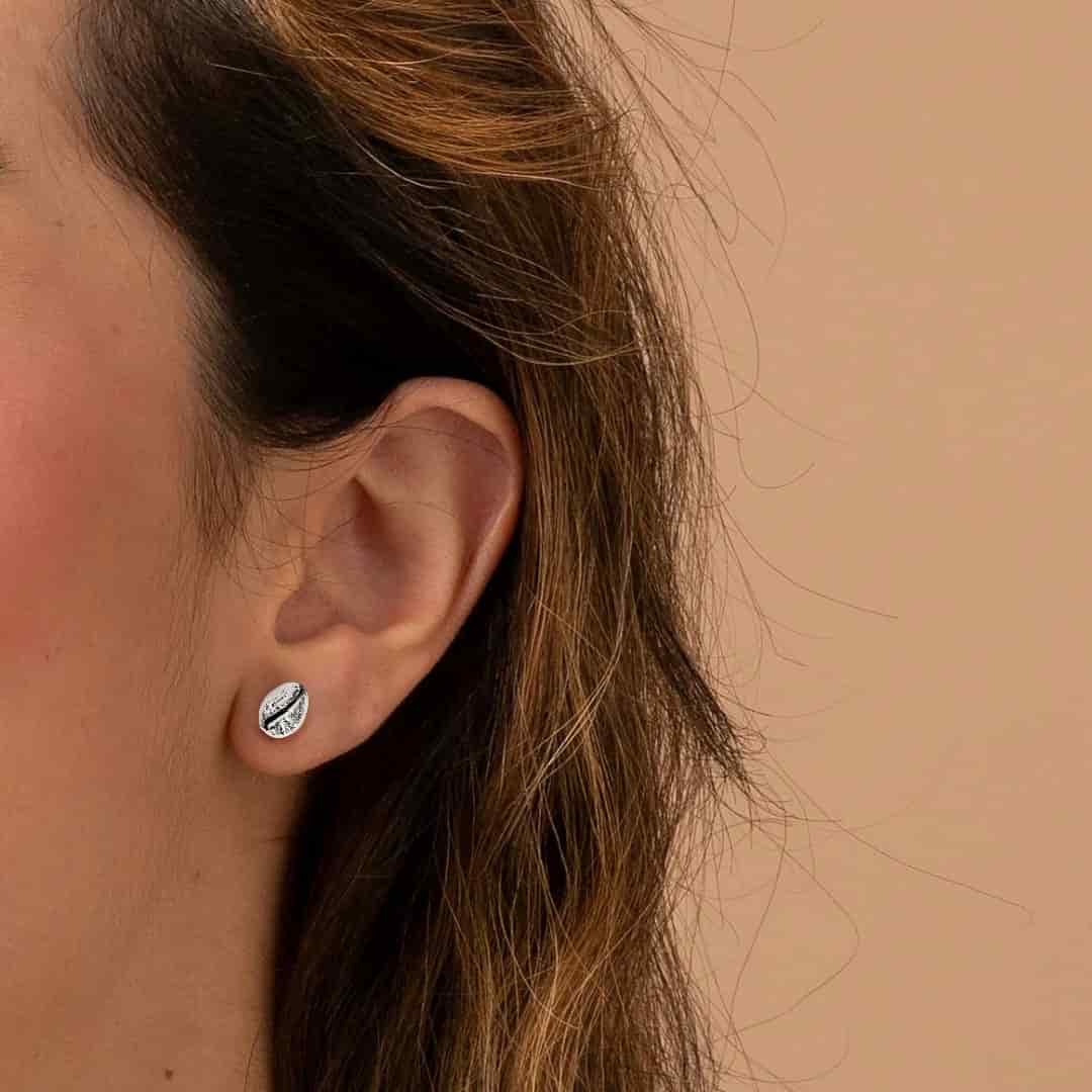 Aretes Café Iberic en plata envejecida - miniatura 2