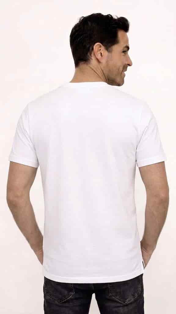 CAMISETA BÁSICA LIVIANA CUELLO REDONDO MARFIL PARA HOMBRE - miniatura 3