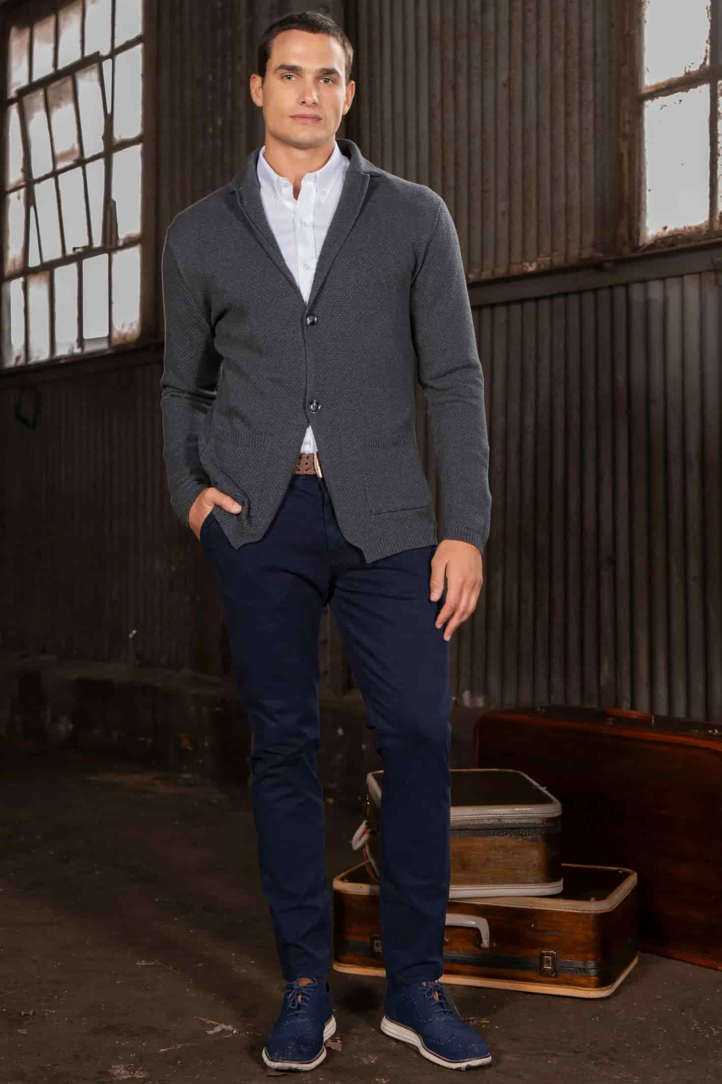 Blazer Bermond Hombre Gris Oscuro - miniatura 2