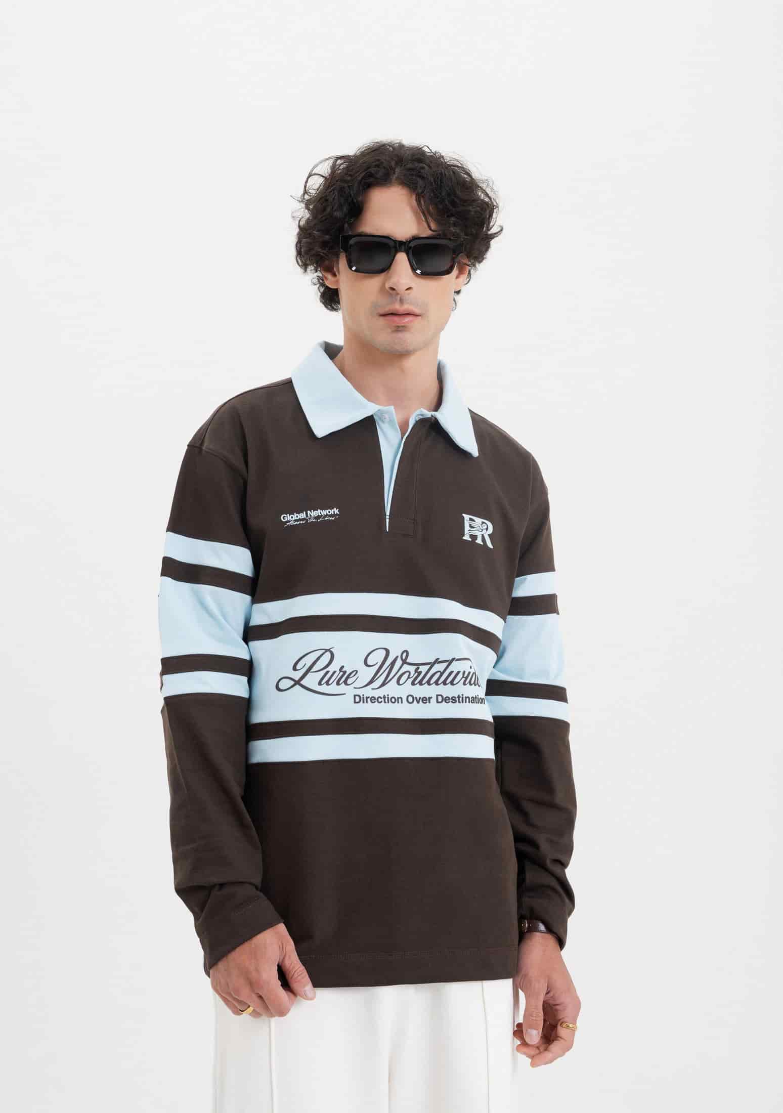 Across The Lines Brown Polo - miniatura 2
