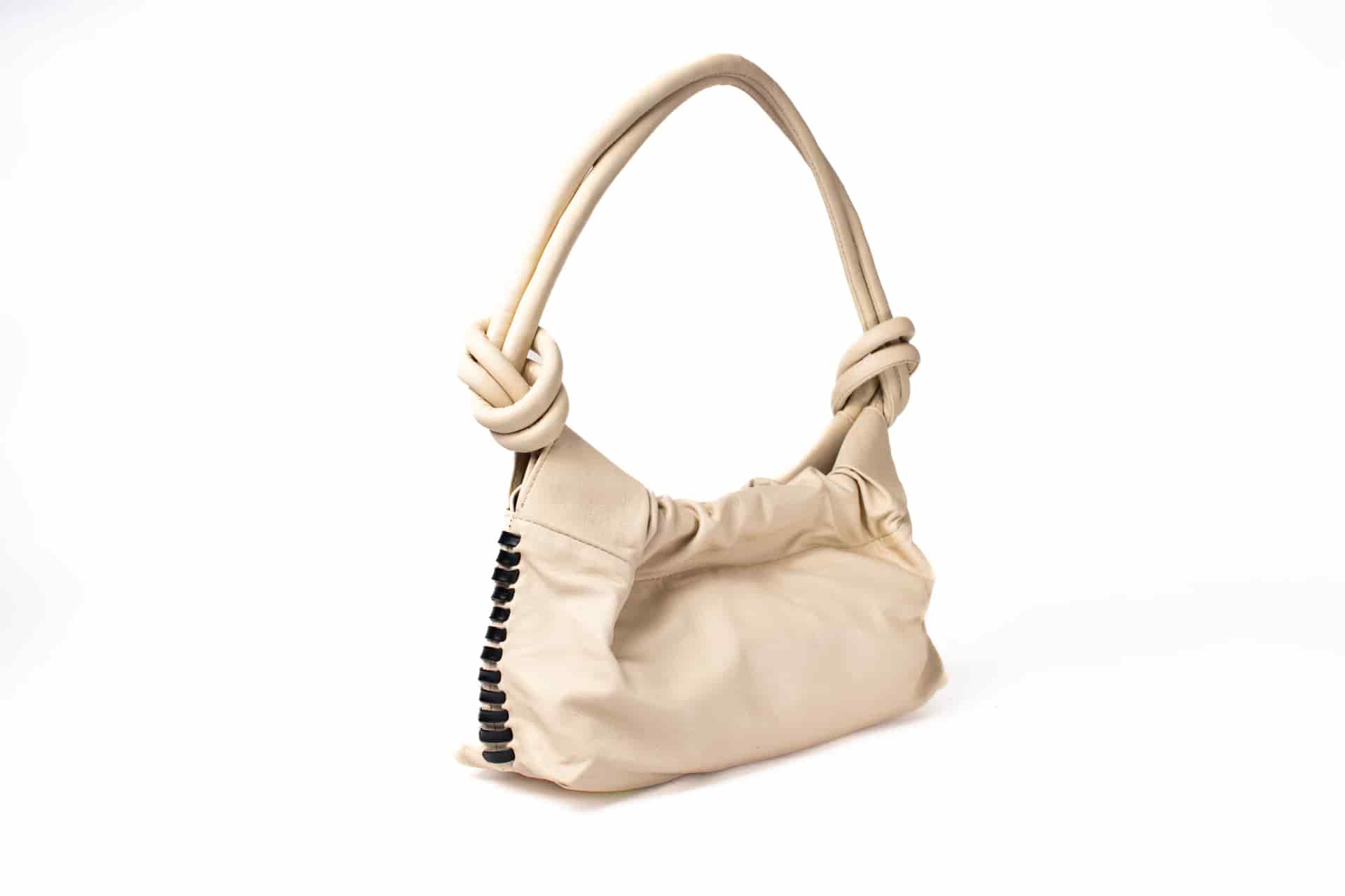 CHUNKIE baguette BAG - Vanilla x Black woven fabric - miniatura 2