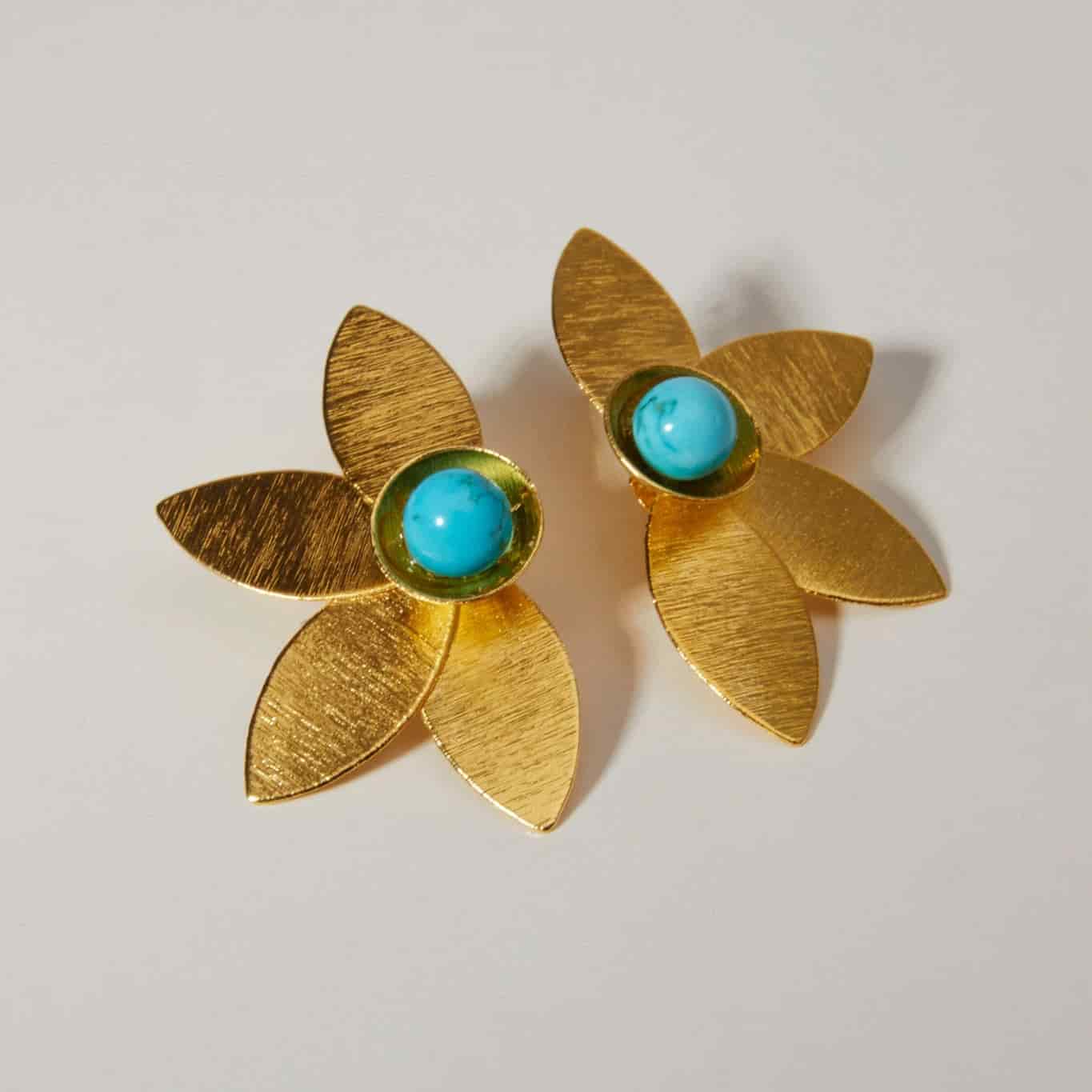 Agata Flower Earrings - miniatura 1