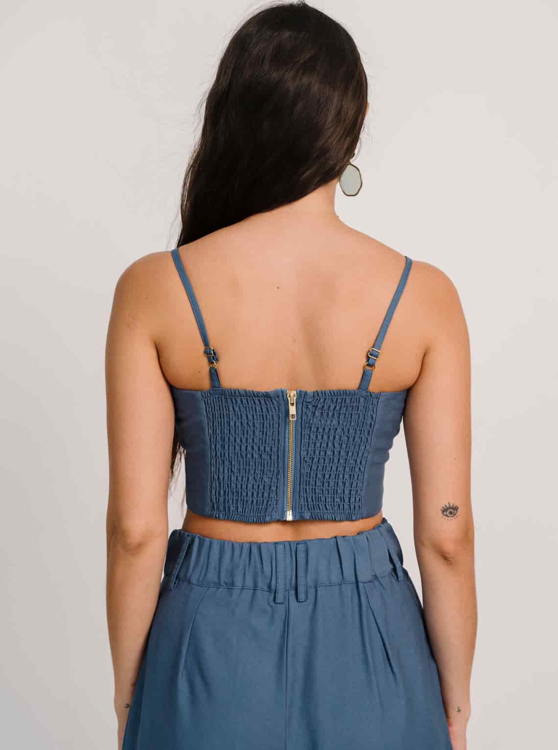 CORPIÑO AZUL ACERO - miniatura 4