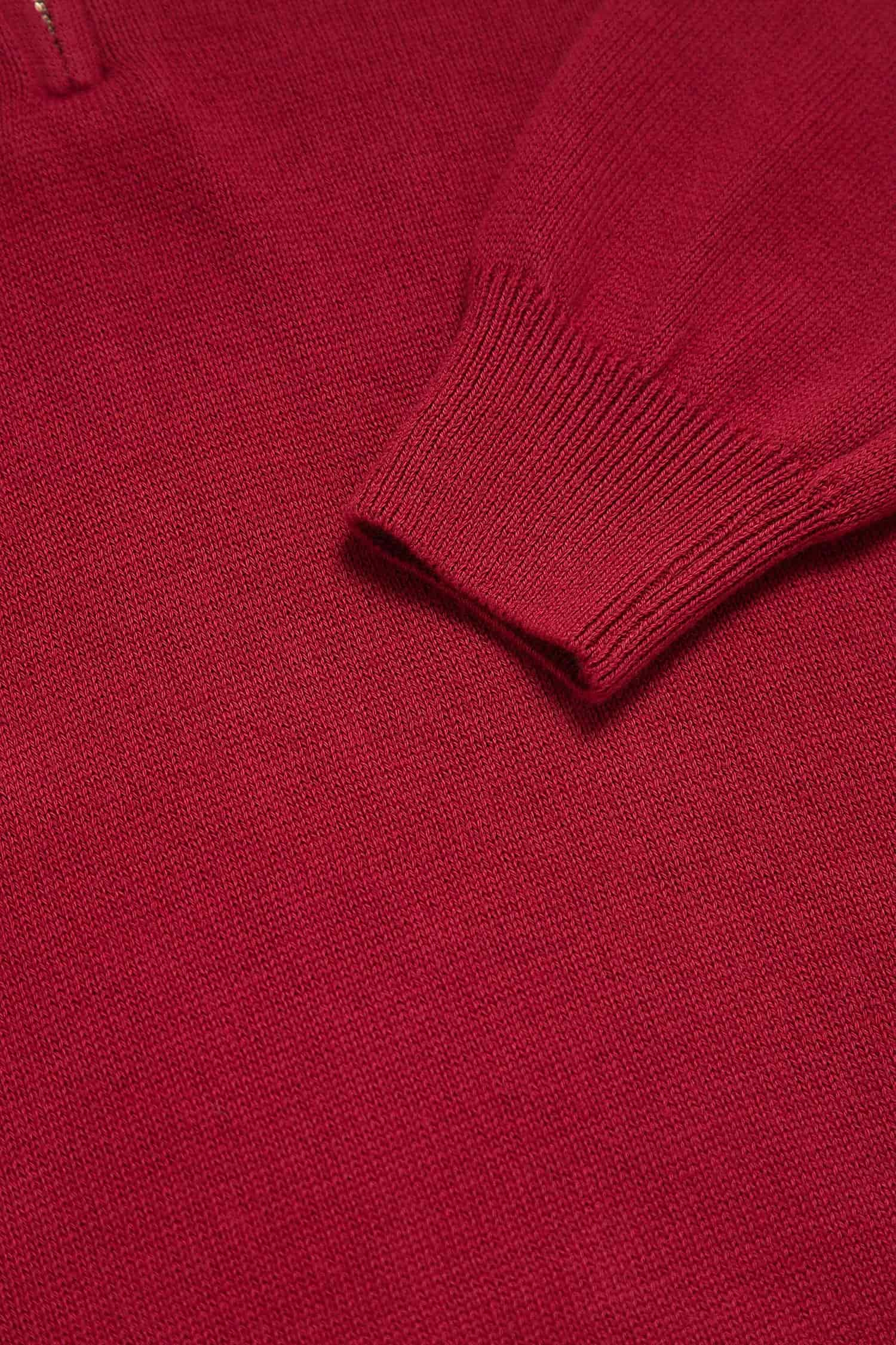 Saco Half Zip Algodón Vino - miniatura 3
