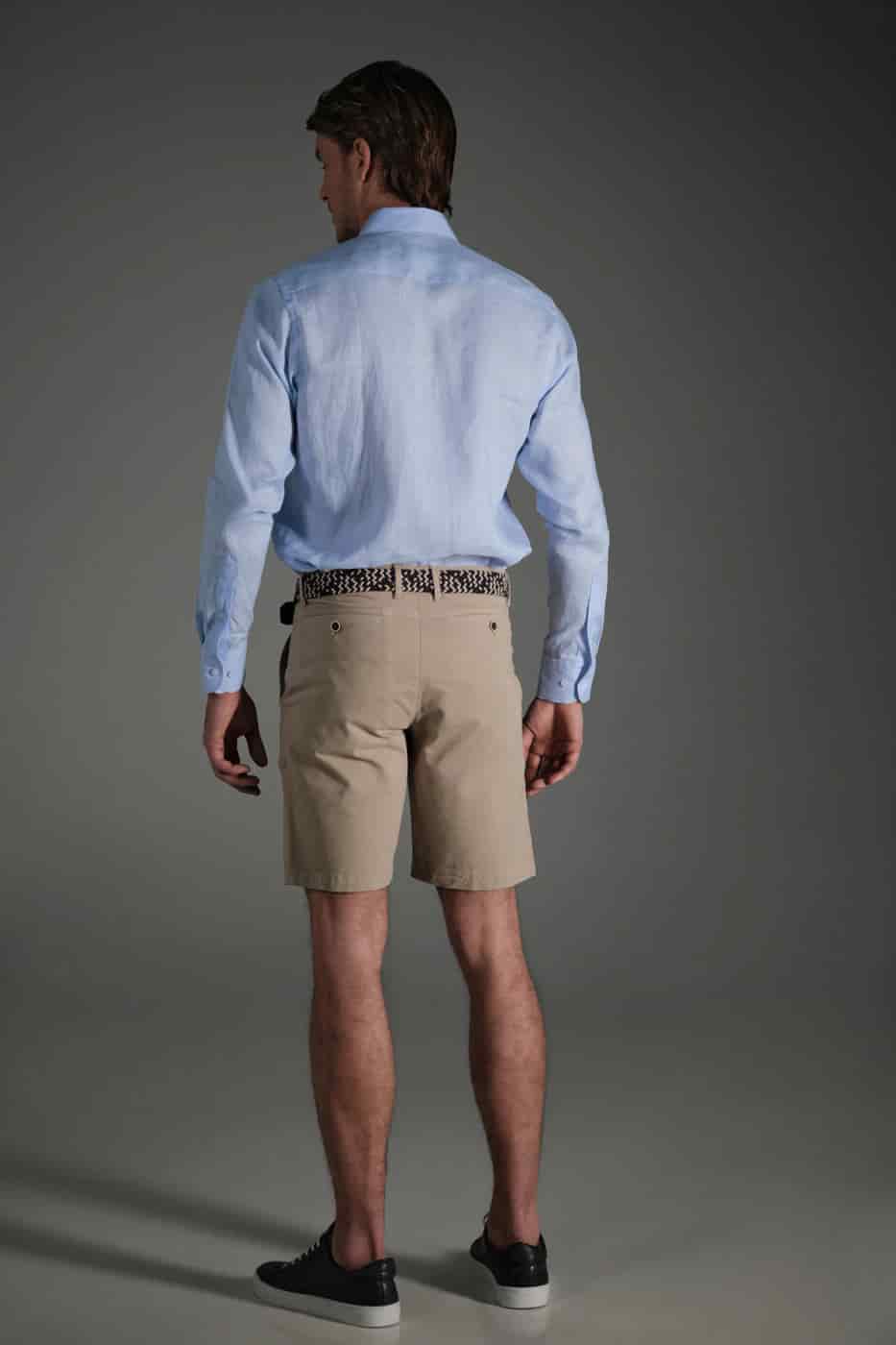 Bermuda Chino Slim Dril Beige Medio - miniatura 3