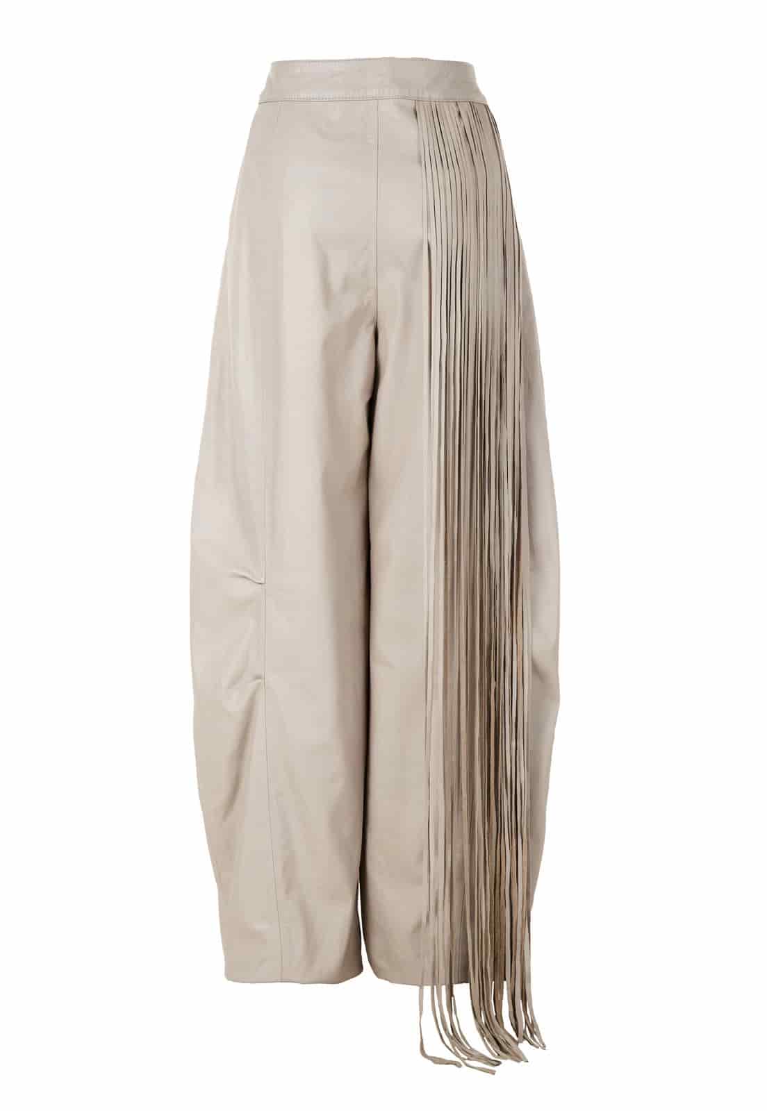BAGGY LEATHER FRINGE TROUSERS - miniatura 3
