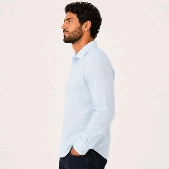 CAMISA ML 55% LINO 45%ALGODON HOMBRE - miniatura 2