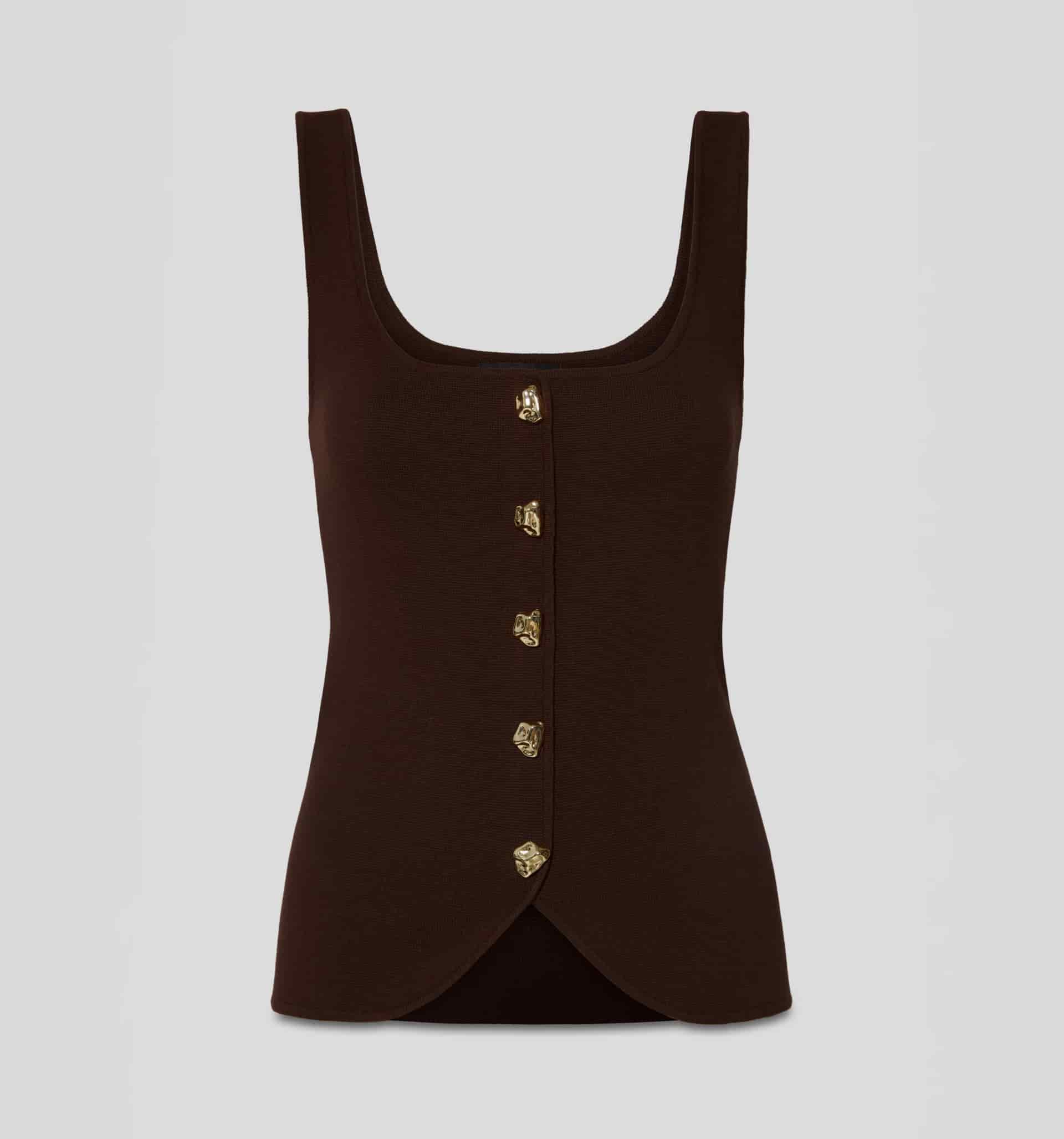 Blusa tejida manga sisa con botones - miniatura 5