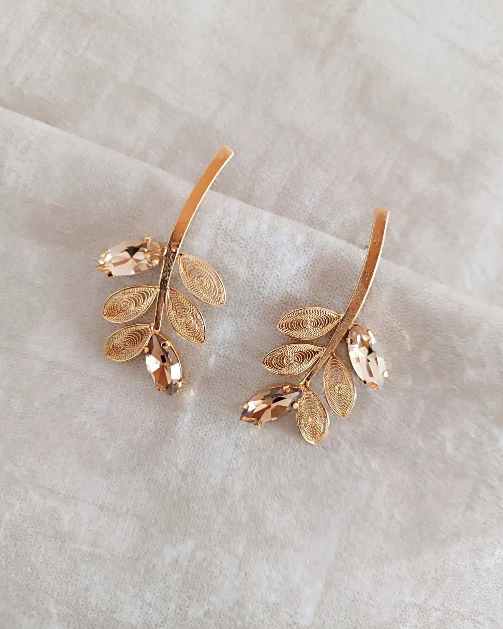 Aretes en filigrana con cristales, Candelaria - miniatura 4