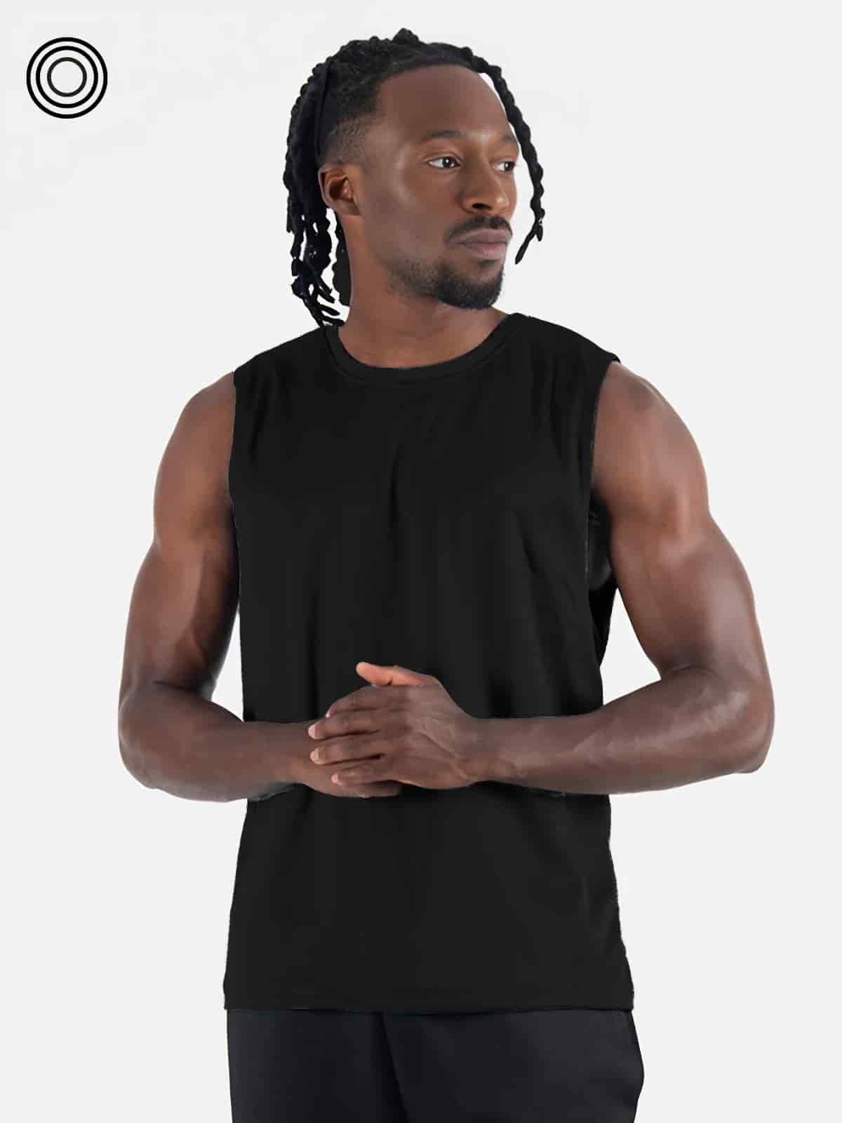 Camisilla hombre mesh negra - miniatura 3