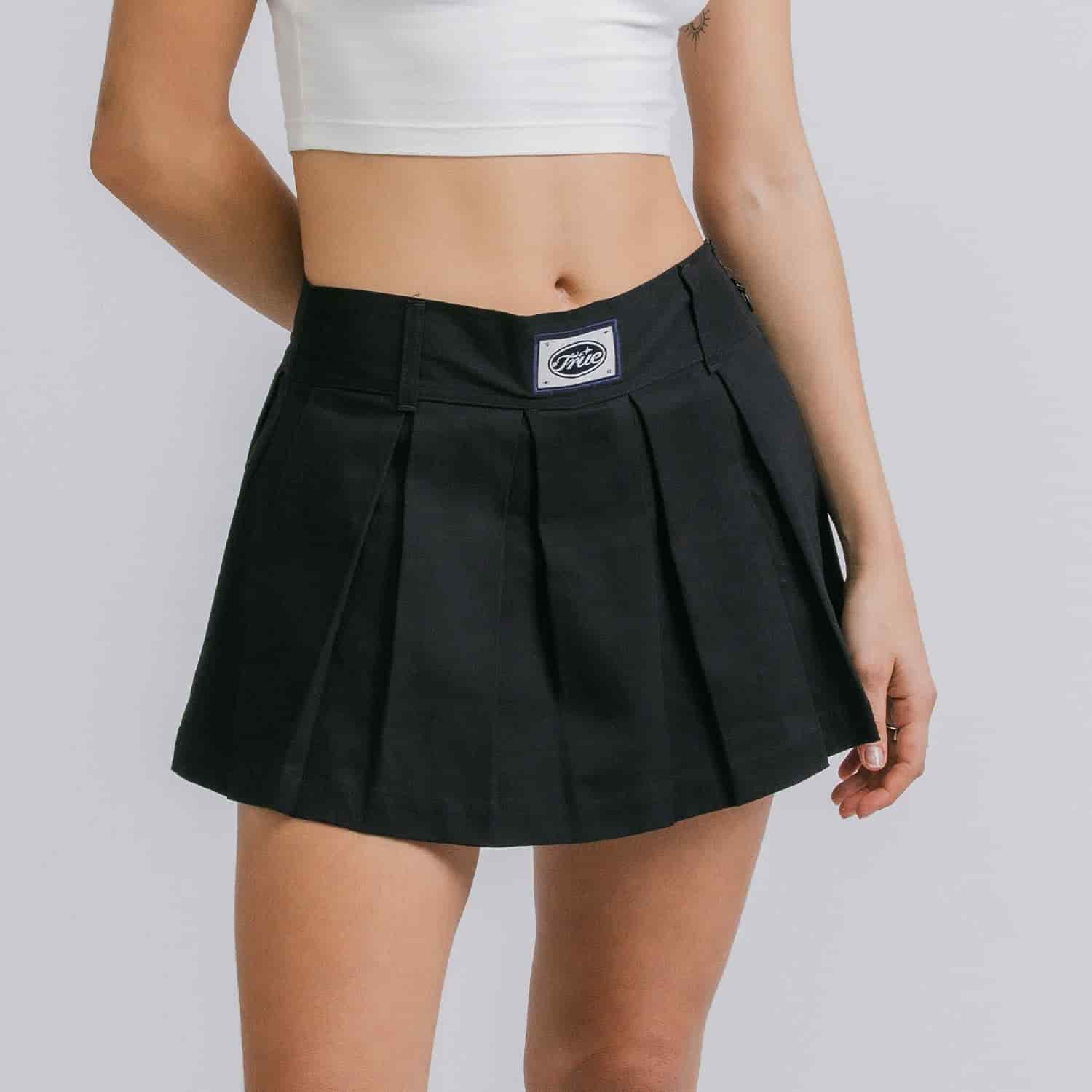 Pleated Mini Skirt - Black - miniatura 2