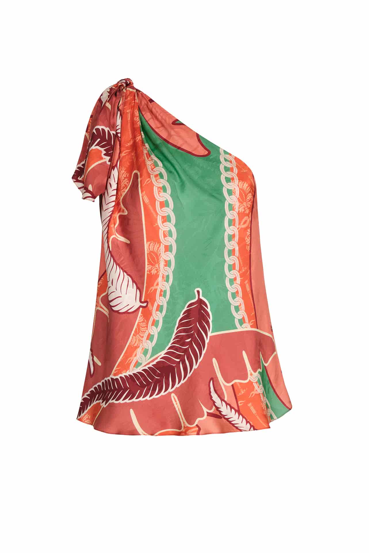 Myanmar Jacquard Blouse / Coral - miniatura 1
