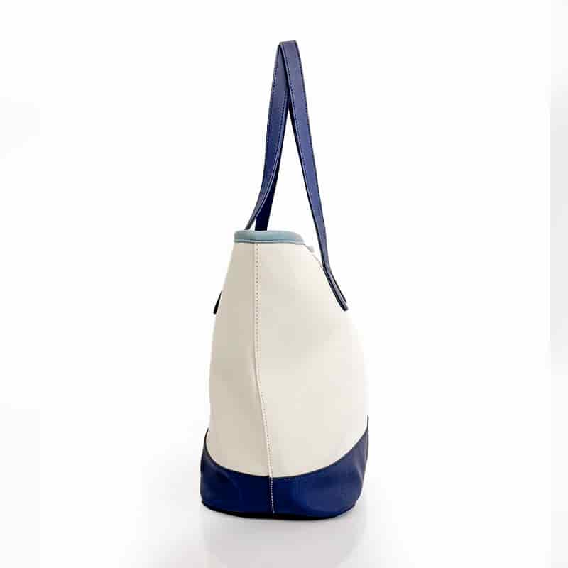 Cartera Boston Para Mujer Marfil con Azul Pop Of Colors - miniatura 2
