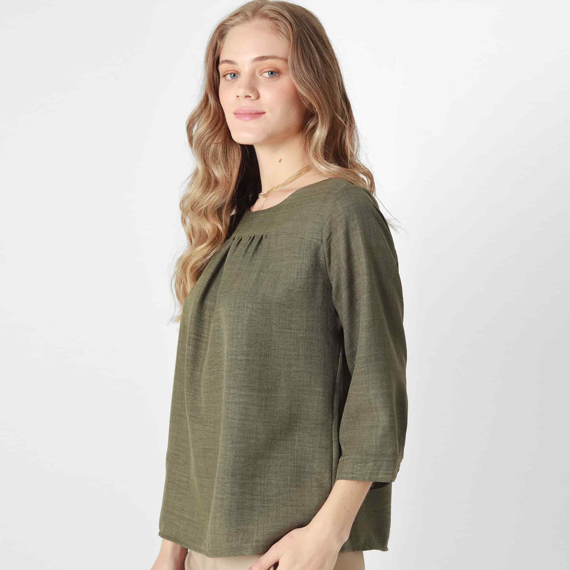 Blusa Cuello Redondo Manga 3Cuartos - miniatura 14