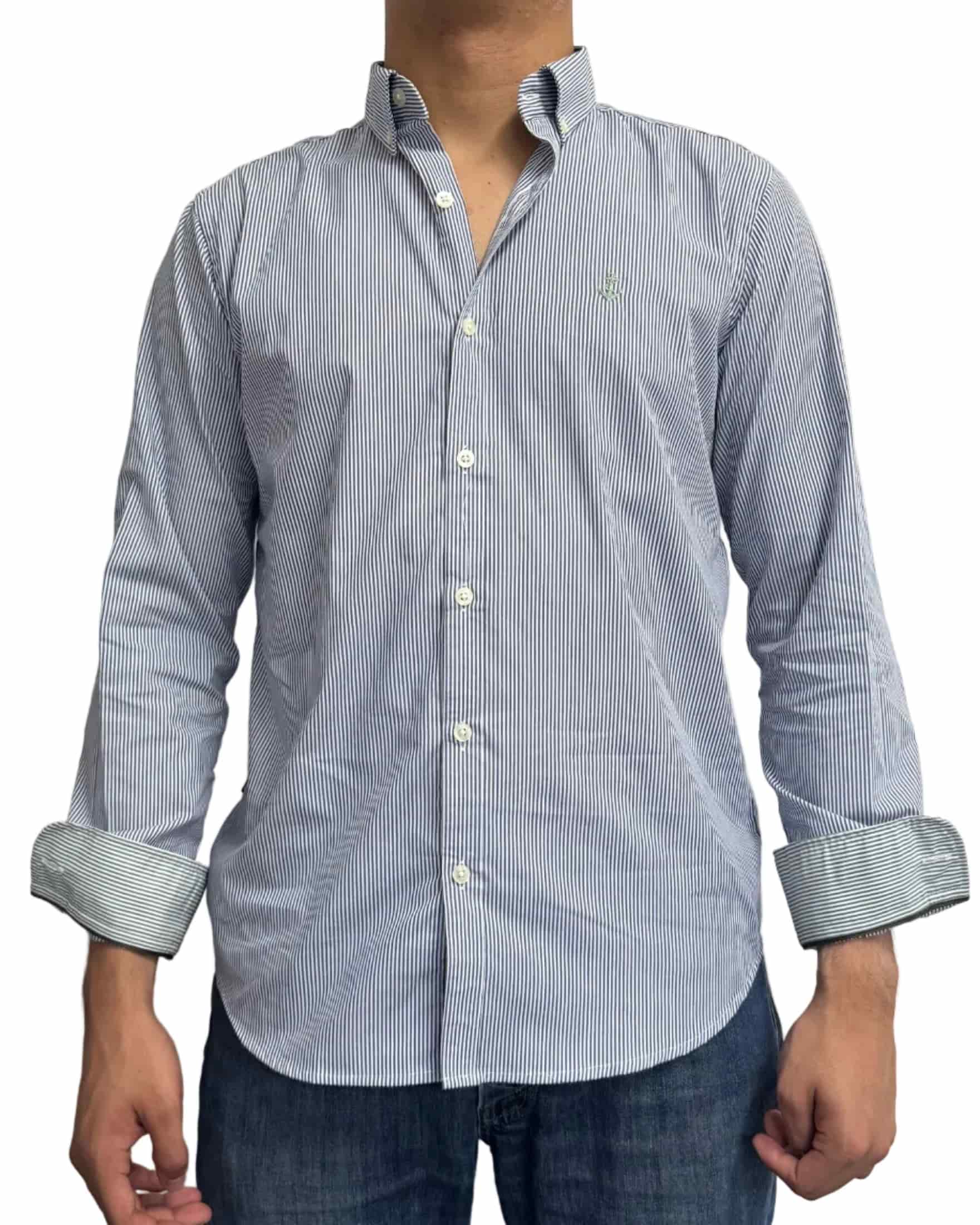 Camisa Rayas Delgadas Navy - miniatura 2