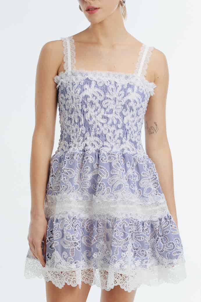 AERIN MINI DRESS BLUE - miniatura 2