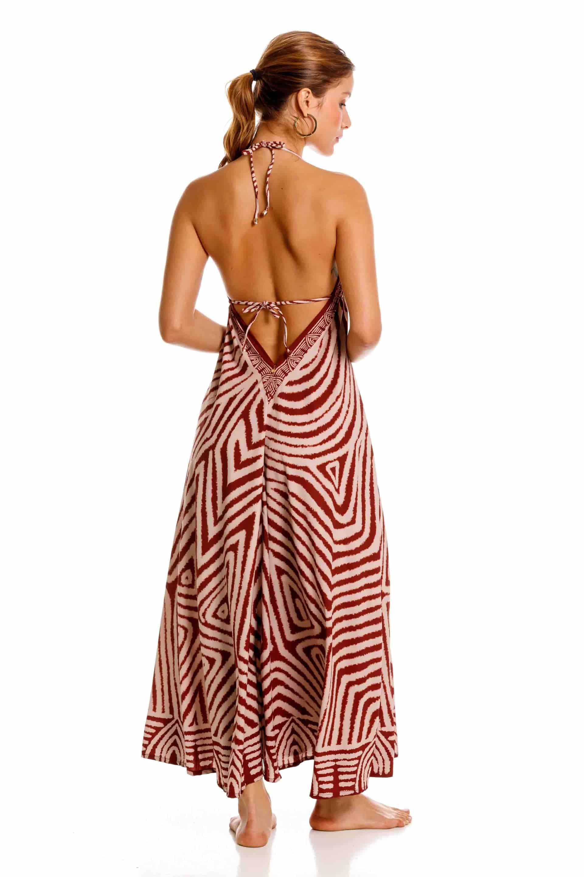 Vestido Largo Bohemia Nairobi Marron - miniatura 3