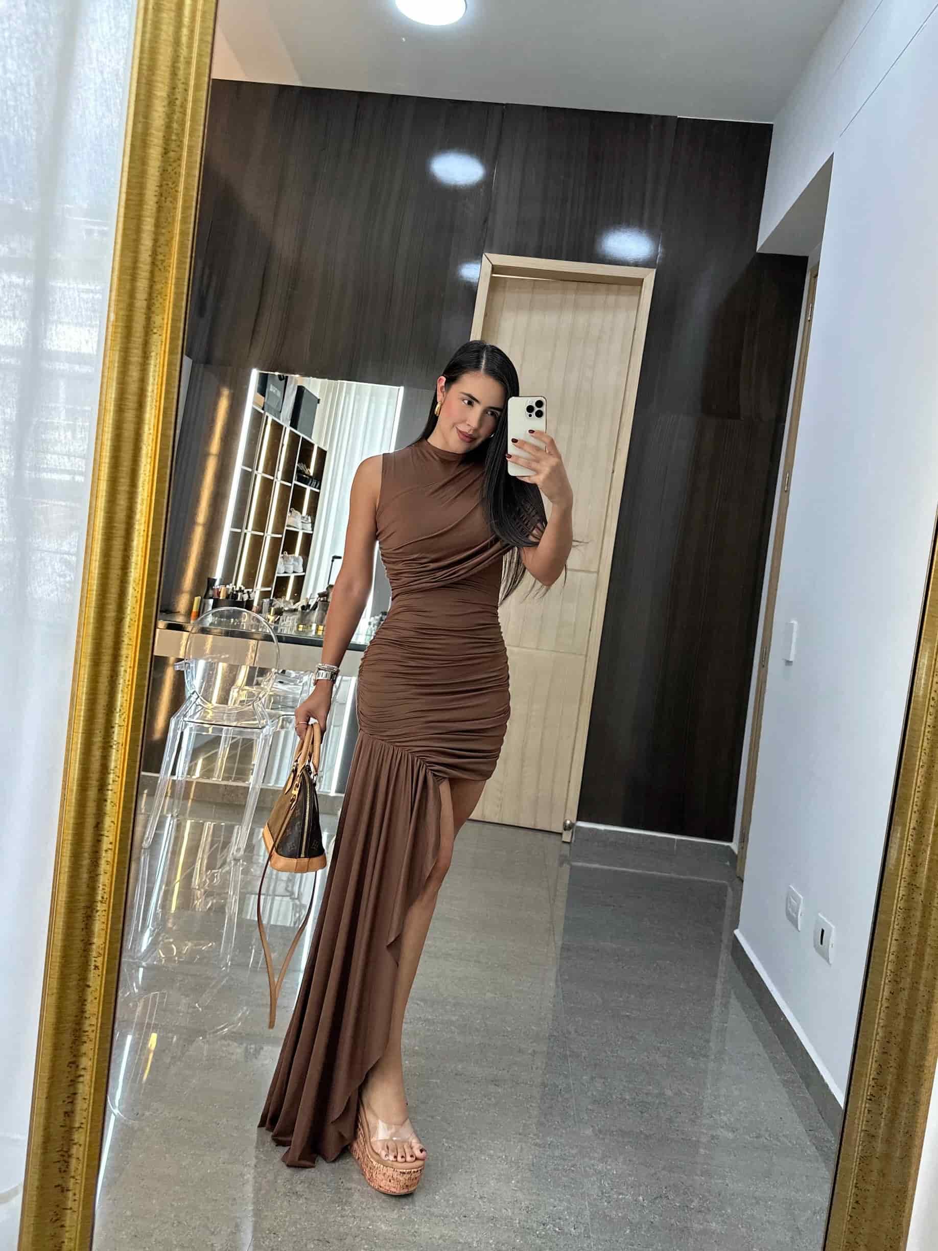 VESTIDO CAROLINA CAFE - miniatura 4