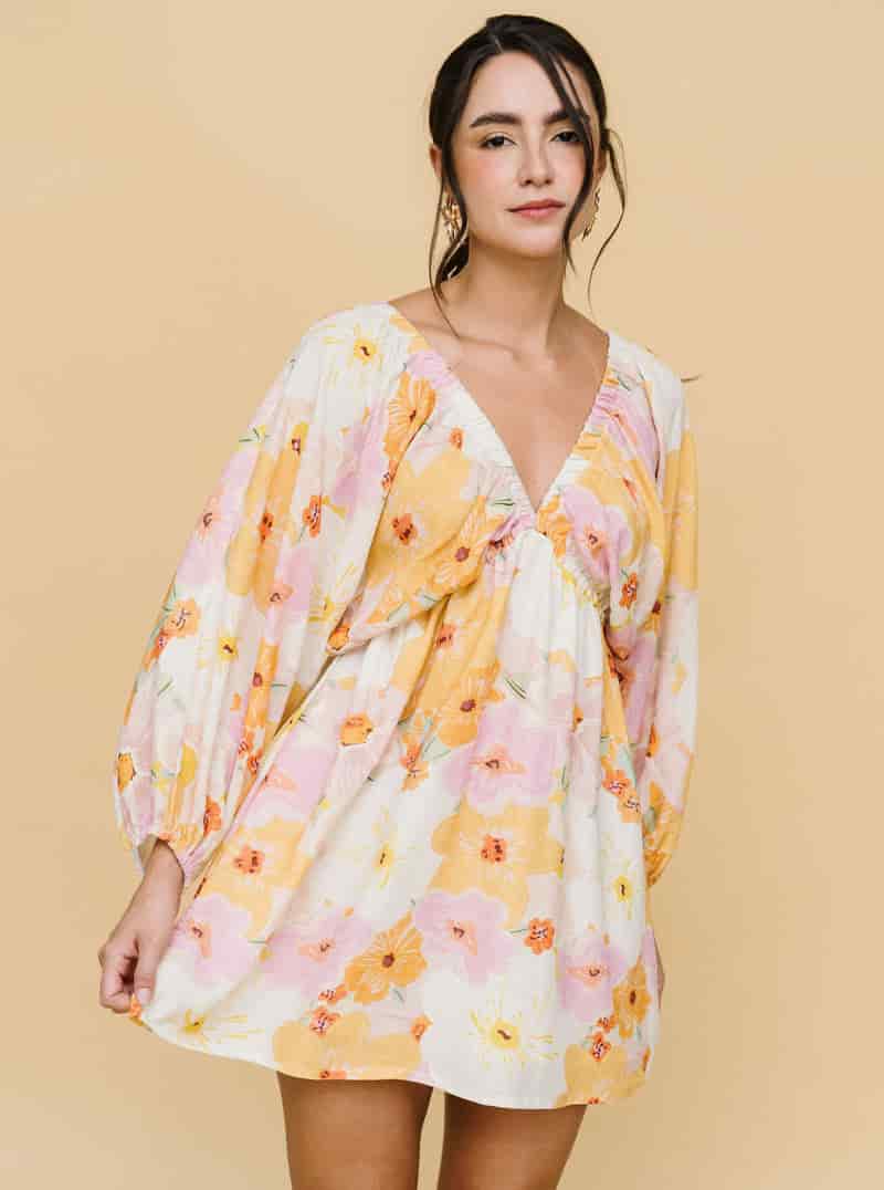VESTIDO VOLARE FLORES - miniatura 5