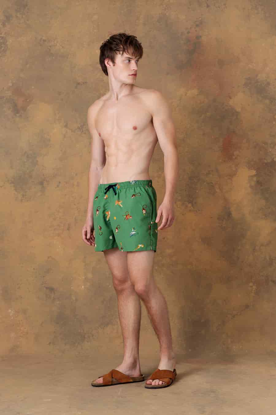 Men's swim trunk panteon green - miniatura 3
