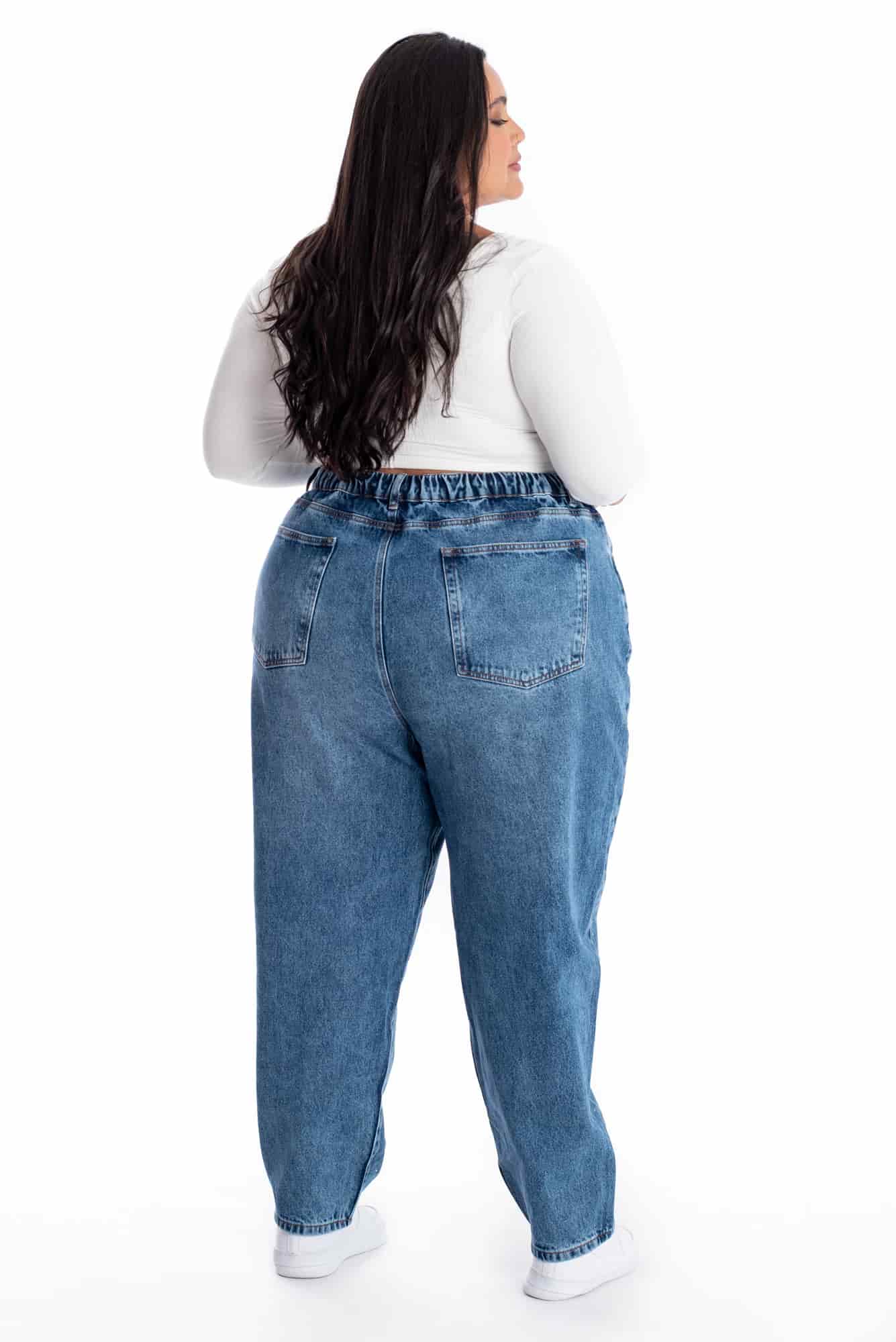 Jean Boyfriend Brillo Azul Medio 399 - miniatura 23
